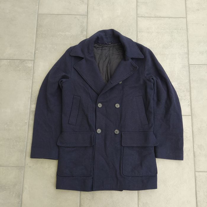 Acne Studios Acne Studios Navy Double Breasted Melker PAW15 Coat