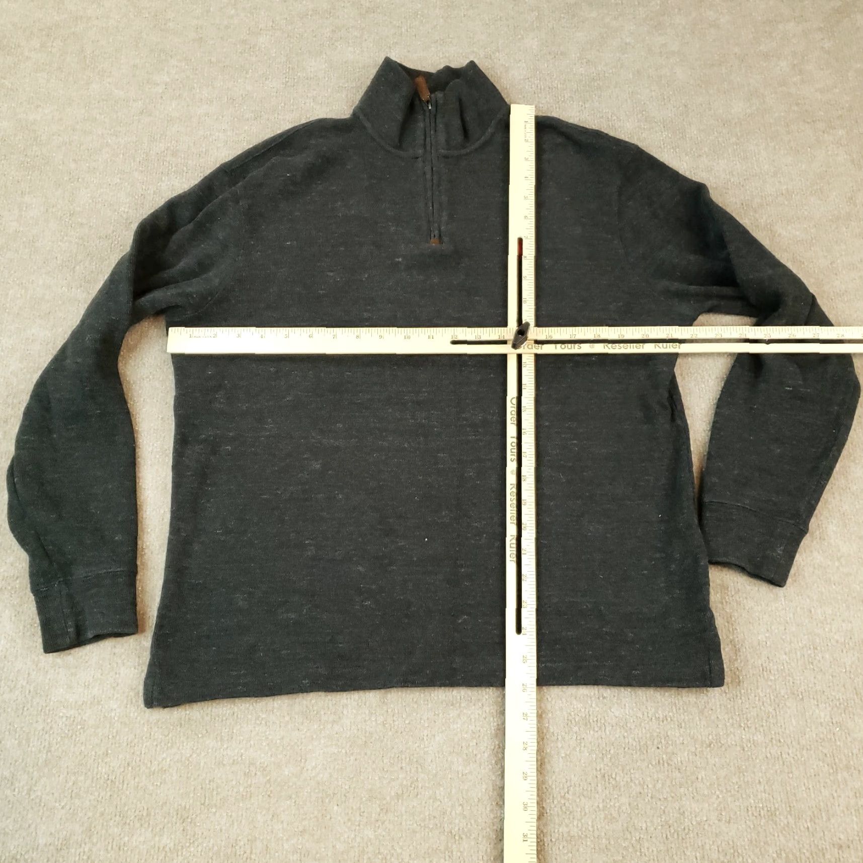 Ralph Lauren Polo Ralph Lauren Sweater Men Medium Gray Mock Neck 1/4 Zip Pullover Casual Mens Size US M / EU 48-50 / 2 - 2 Thumbnail