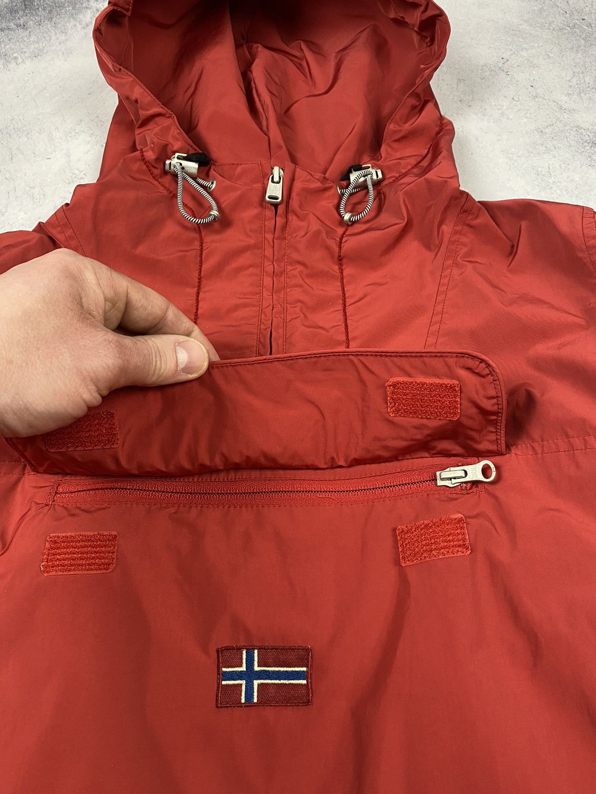 Napapijri Napapijri Rainforest Half Zip Anorak Hooded Nylon Jacket y2k Size M / US 6-8 / IT 42-44 - 8 Thumbnail