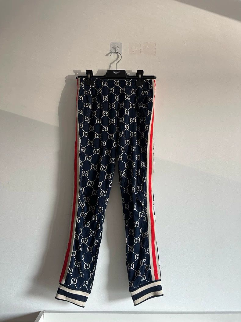 Gucci Gucci Red Blue Logo Print Pants XS Size - dmc Size US 26 / EU 42 - 1 Thumbnail