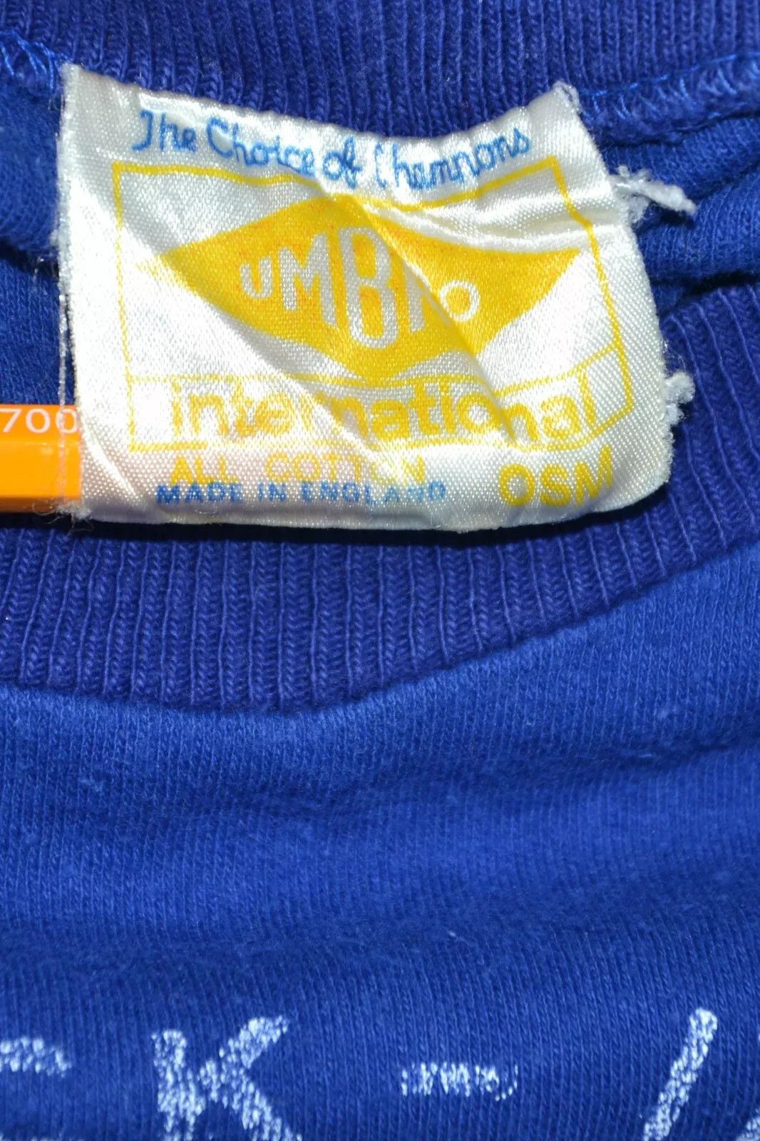 Umbro UMBRO VINTAGE 1970'S BLUE FOOTBALL SHIRT JERSEY SIZE M ADULT Size US M / EU 48-50 / 2 - 5 Thumbnail
