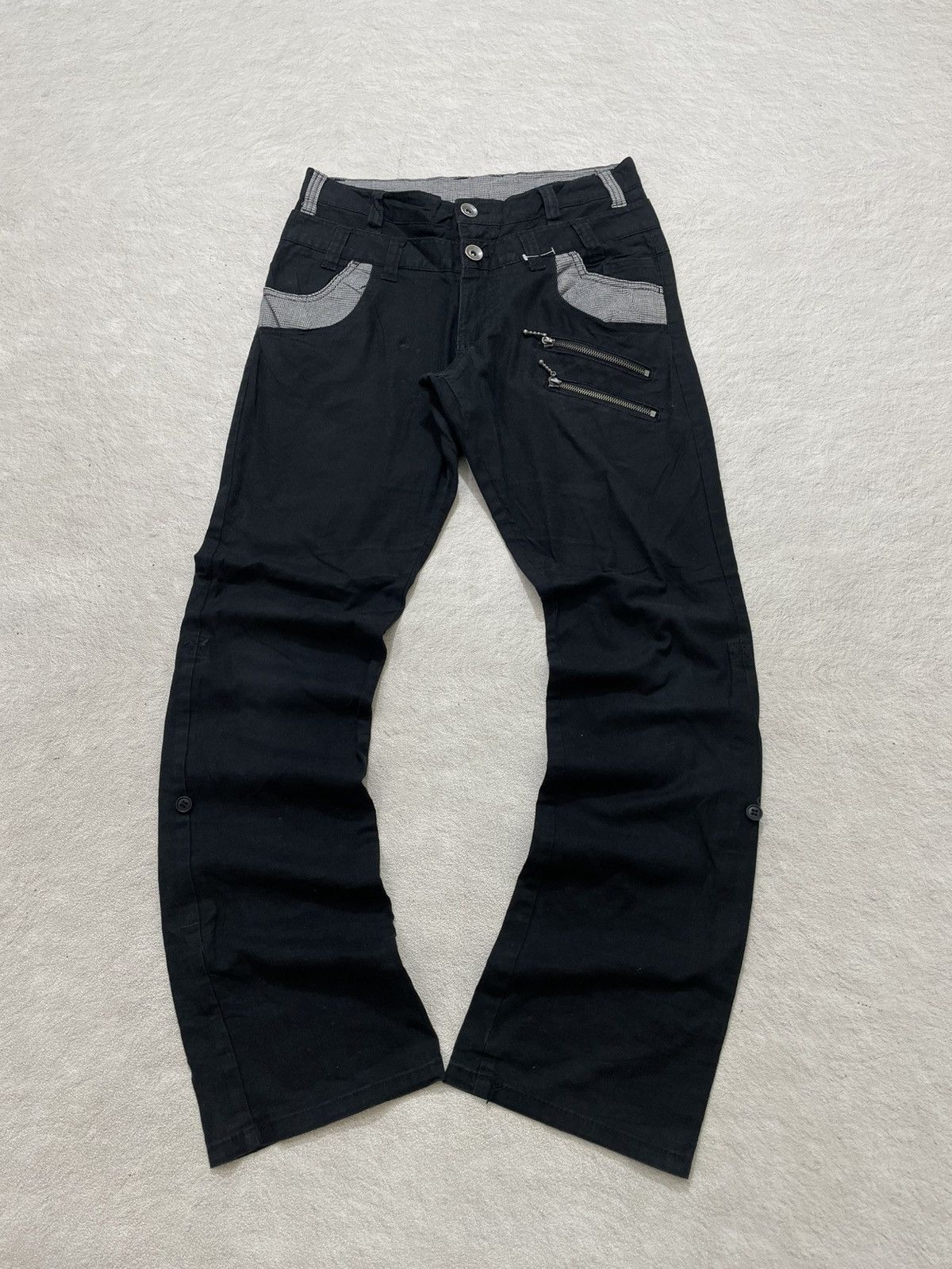 2000s Japanese Double Waist Pants Zipper Y2K Ifsix LGB Hyste