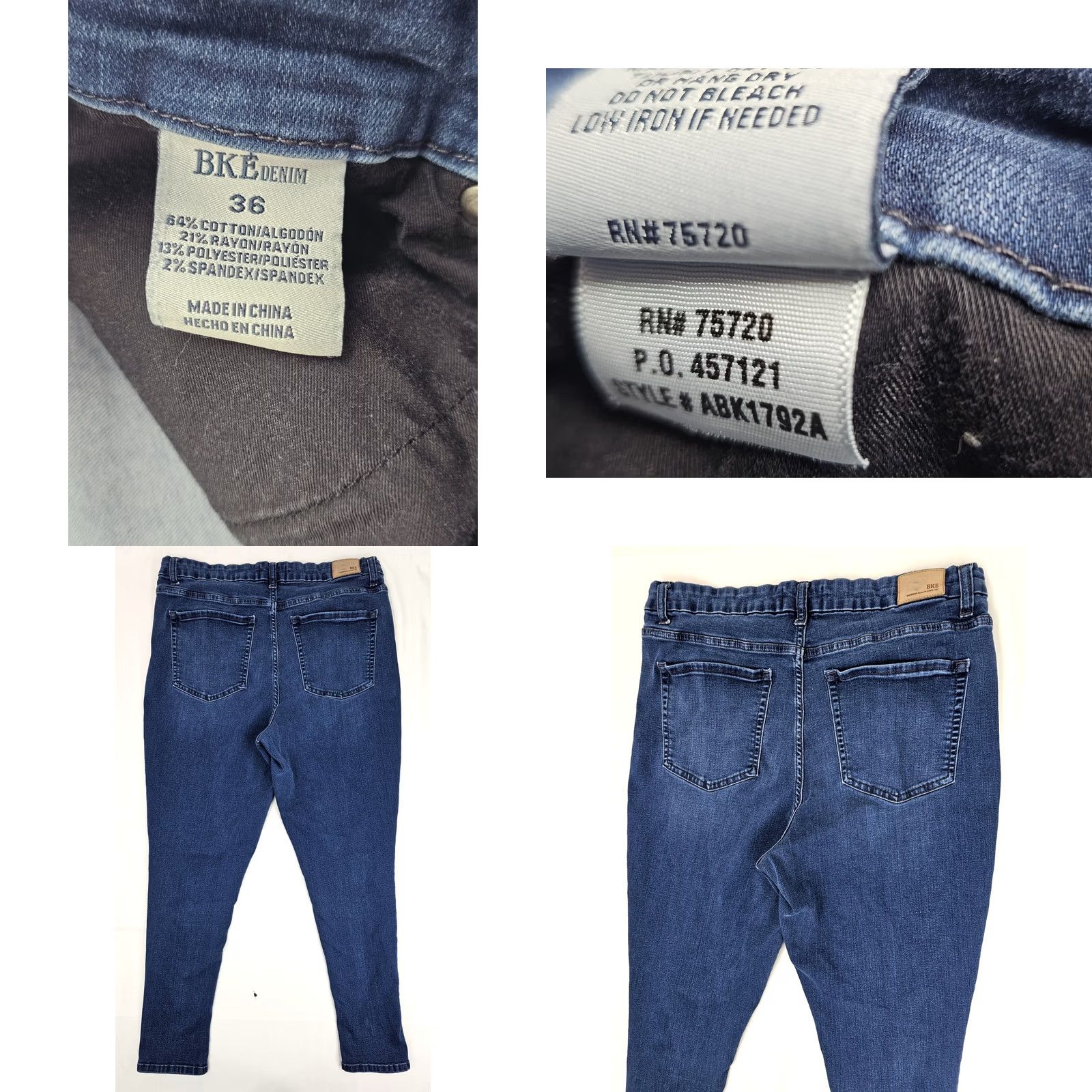 Vintage Buckle Parker High Rise Skinny Ankle Jeans Women 36 Blue Stretch Denim 28" Inseam Buckle BKE Parker Size 25" / US 0 / IT 36 - 8 Thumbnail