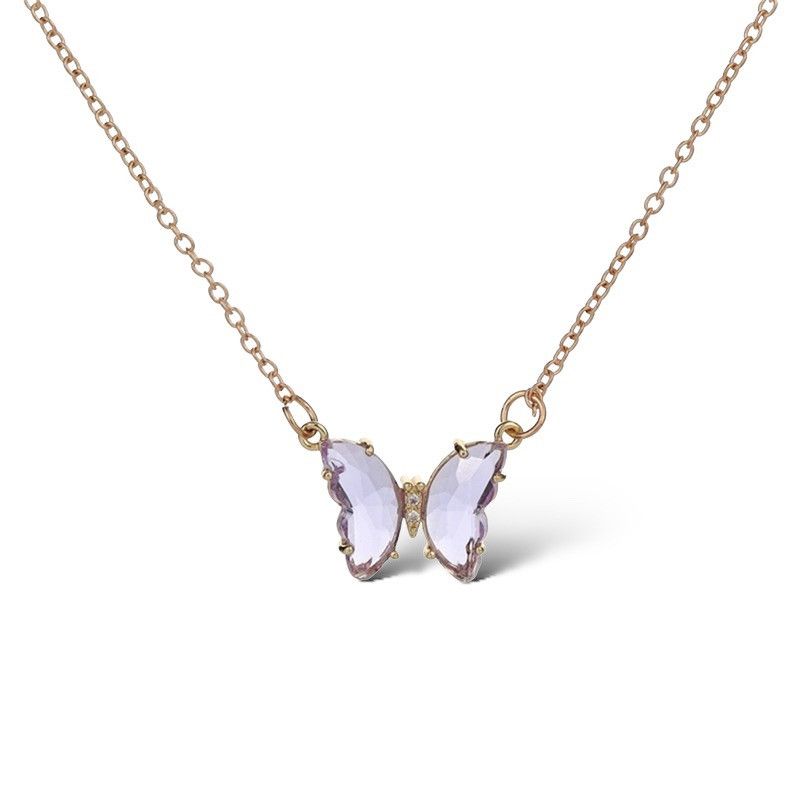 Other Purple Butterfly Pendant Necklace for Women Size ONE SIZE - 1 Thumbnail