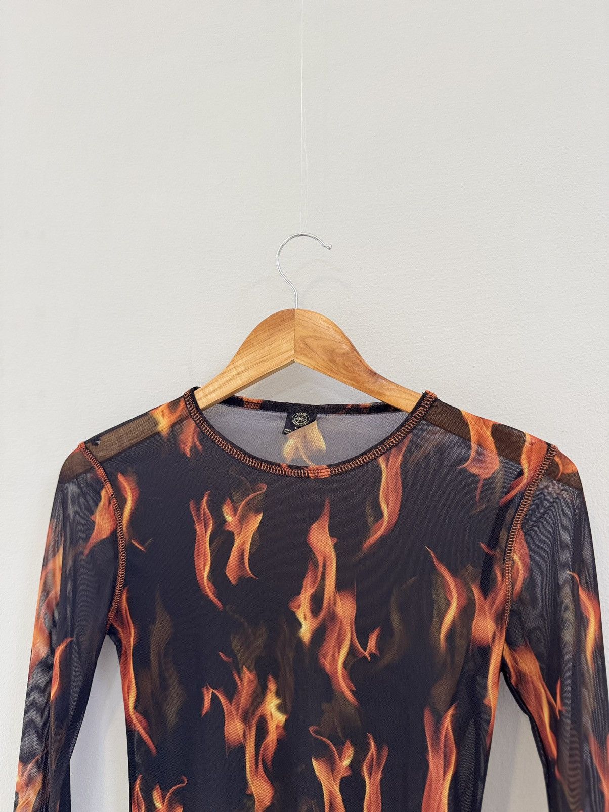 Japanese Brand Fire Vintage Mesh Top Engraving Size M / US 6-8 / IT 42-44 - 2 Thumbnail