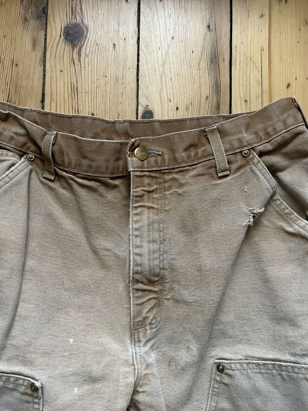 Carhartt Vintage carharrt tan brown double knee Size US 34 / EU 50 - 3 Thumbnail