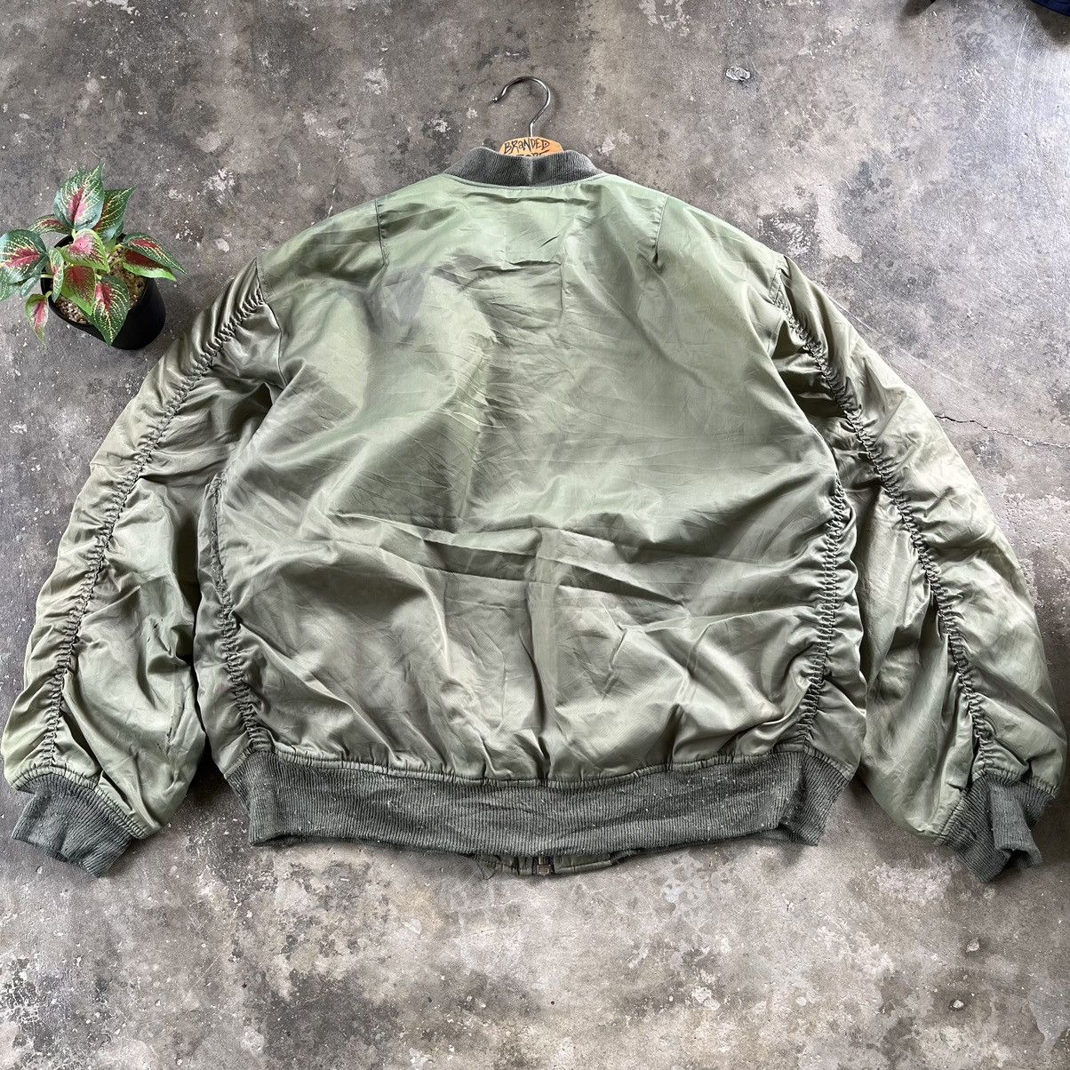 Vintage 🔥Vintage Bomber Jacket Zipper Up Orange Inside Size US L / EU 52-54 / 3 - 2 Thumbnail