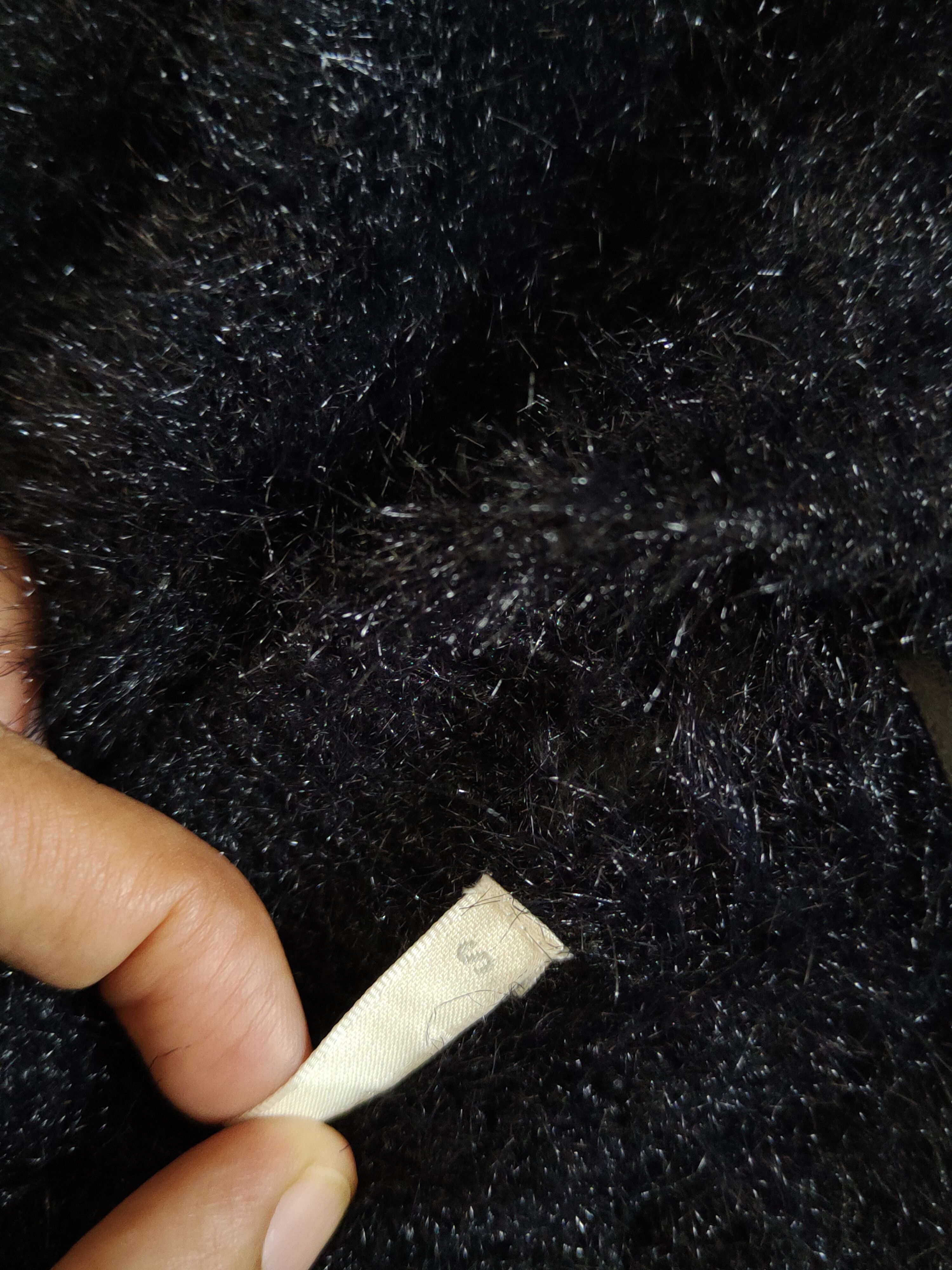 GU GU Black Shag Shaggy Fur Mohair Knitwear Cardigan #S1941 Size S / US 4 / IT 40 - 12 Thumbnail