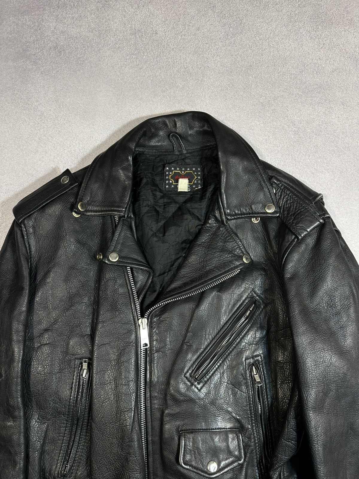 Other Vintage Dollar Men’s Heavy Leather Moto Jacket Sz M Size US M / EU 48-50 / 2 - 3 Thumbnail