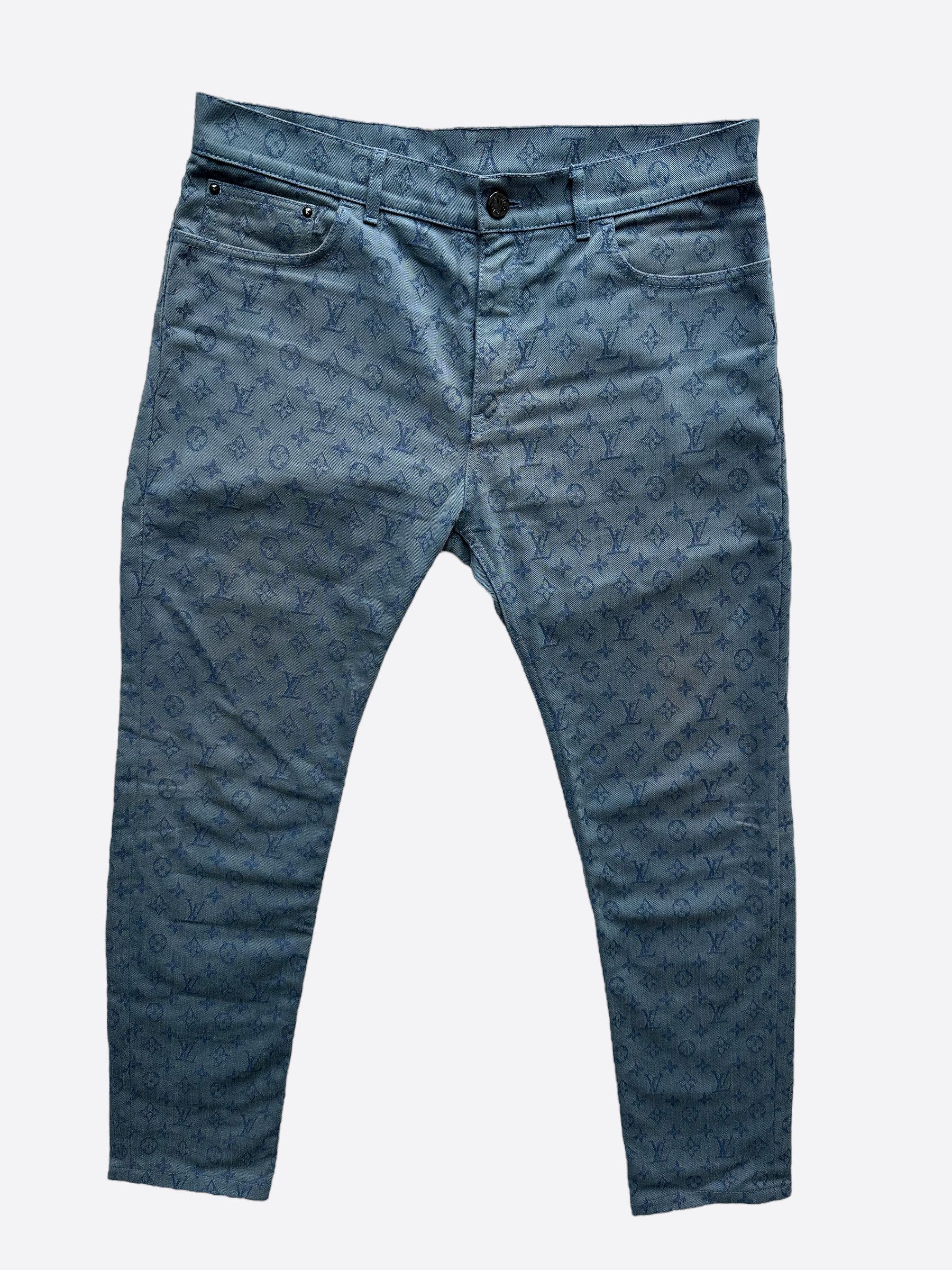 Louis Vuitton Louis Vuitton Blue Monogram Slim Jeans