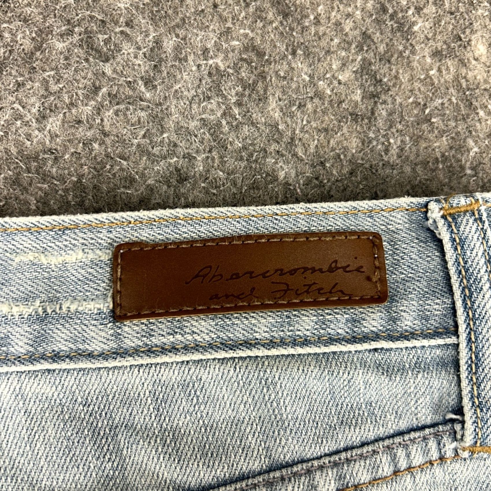 Abercrombie & Fitch VINTAGE Abercrombie Jeans Women 4 Blue Bootcut Flare High Rise Patchwork 90s Denim Distressed Pockets 5-Pocket Blue Cotton Spandex Womens Jeans Size 27" / US 4 / IT 40 - 3 Thumbnail