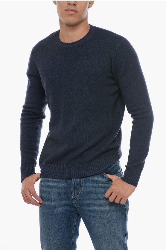 Malo Men's Black Cashmere Silk Knit buy Crewneck Sweater