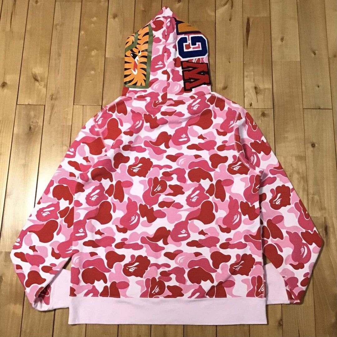 Bape BAPE shark half zip hoodie ABC camo Pink a bathing ape Size US L / EU 52-54 / 3 - 3 Thumbnail