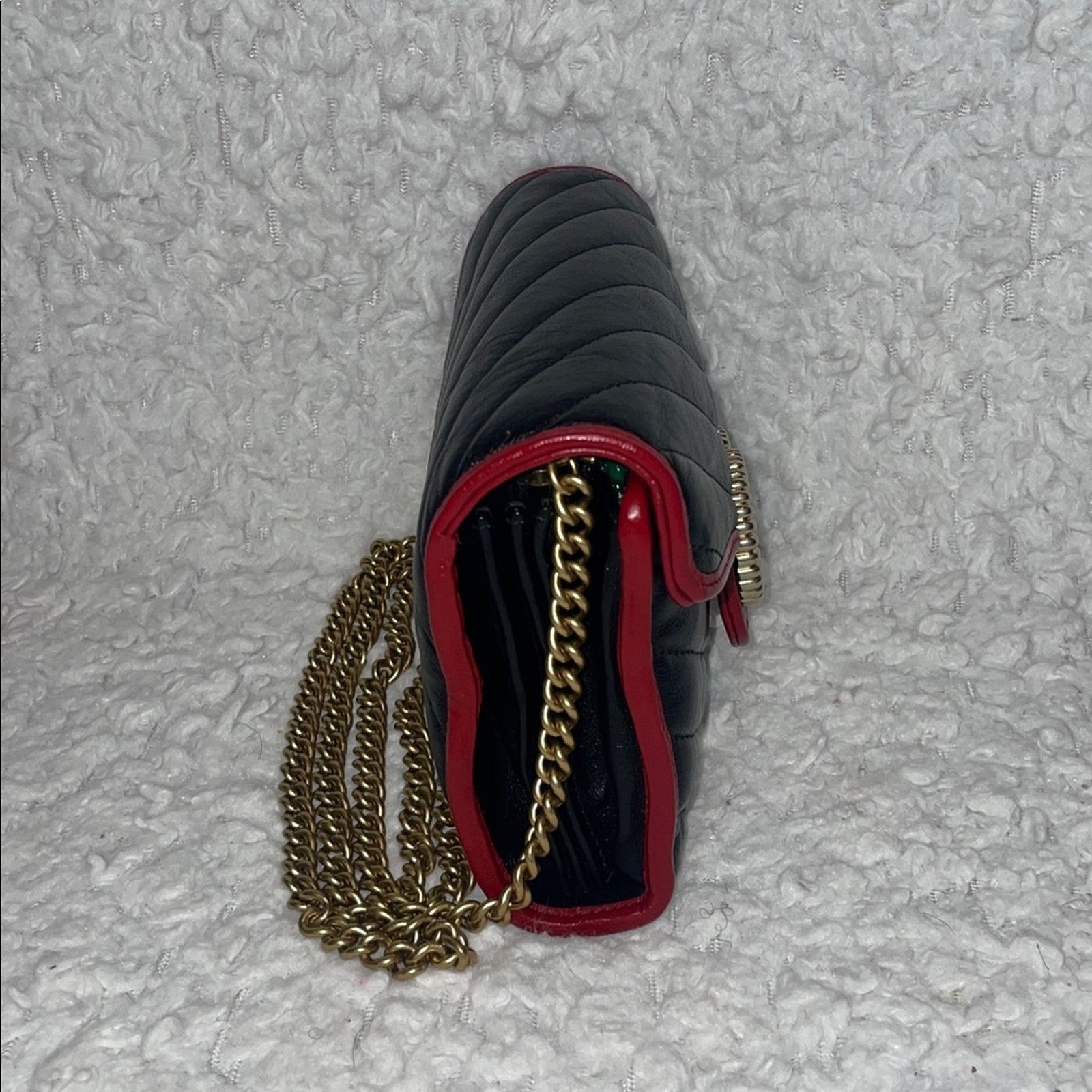 Gucci Gucci Marmont Torchon GG WOC Black/Red 573807 Size ONE SIZE - 5 Thumbnail