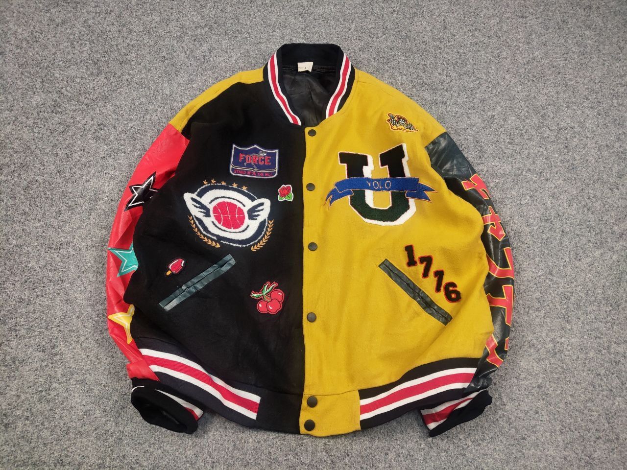 Vintage Smoke Rise Vintage Latermane Varsity Patch Bomber Jacket Size US L / EU 52-54 / 3 - 2 Thumbnail