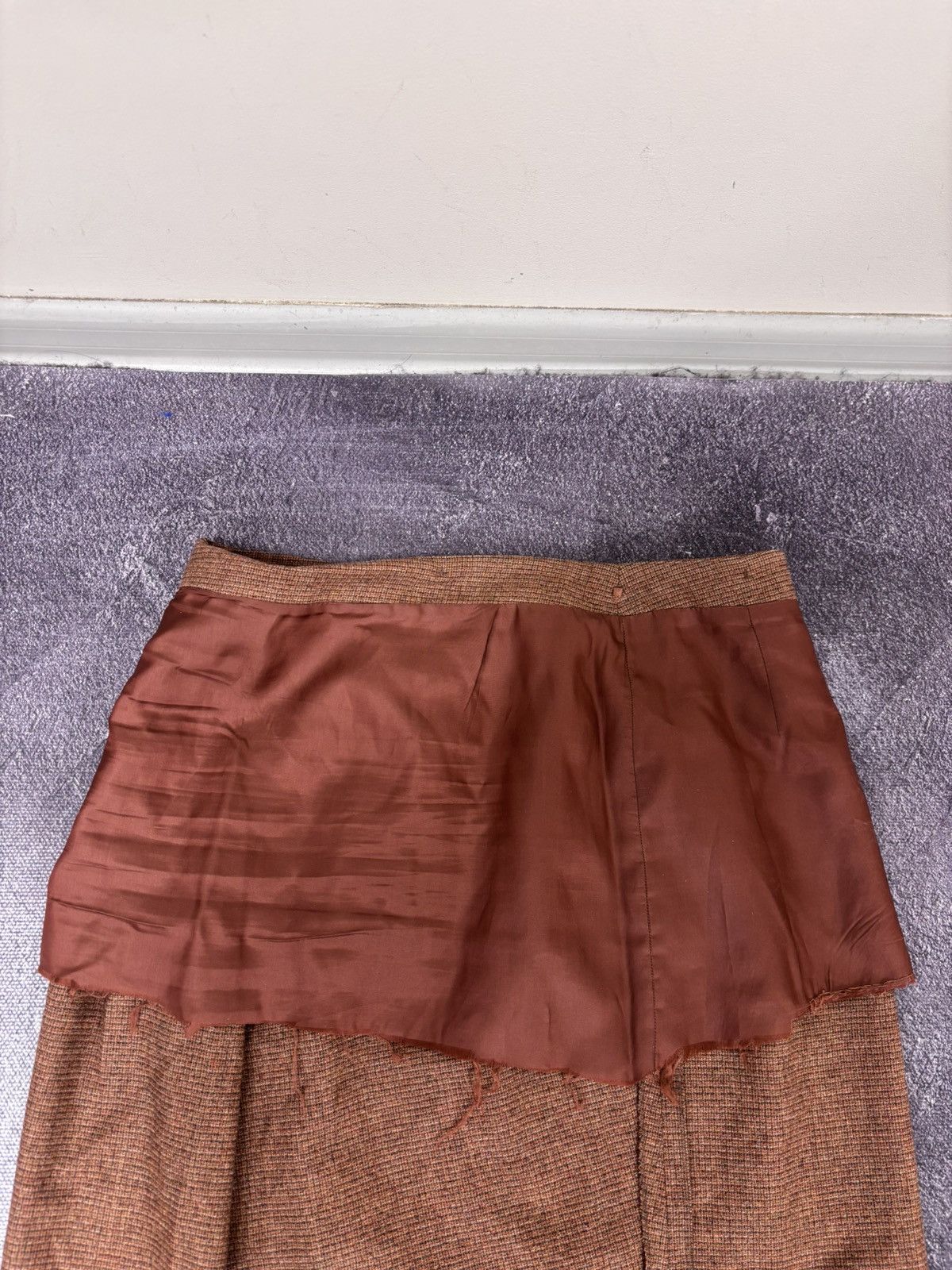 Etro Etro Women’s Brown Wool Tweed Wrap Skirt Leather Toggle Size 32" / US 10 / IT 46 - 14 Thumbnail