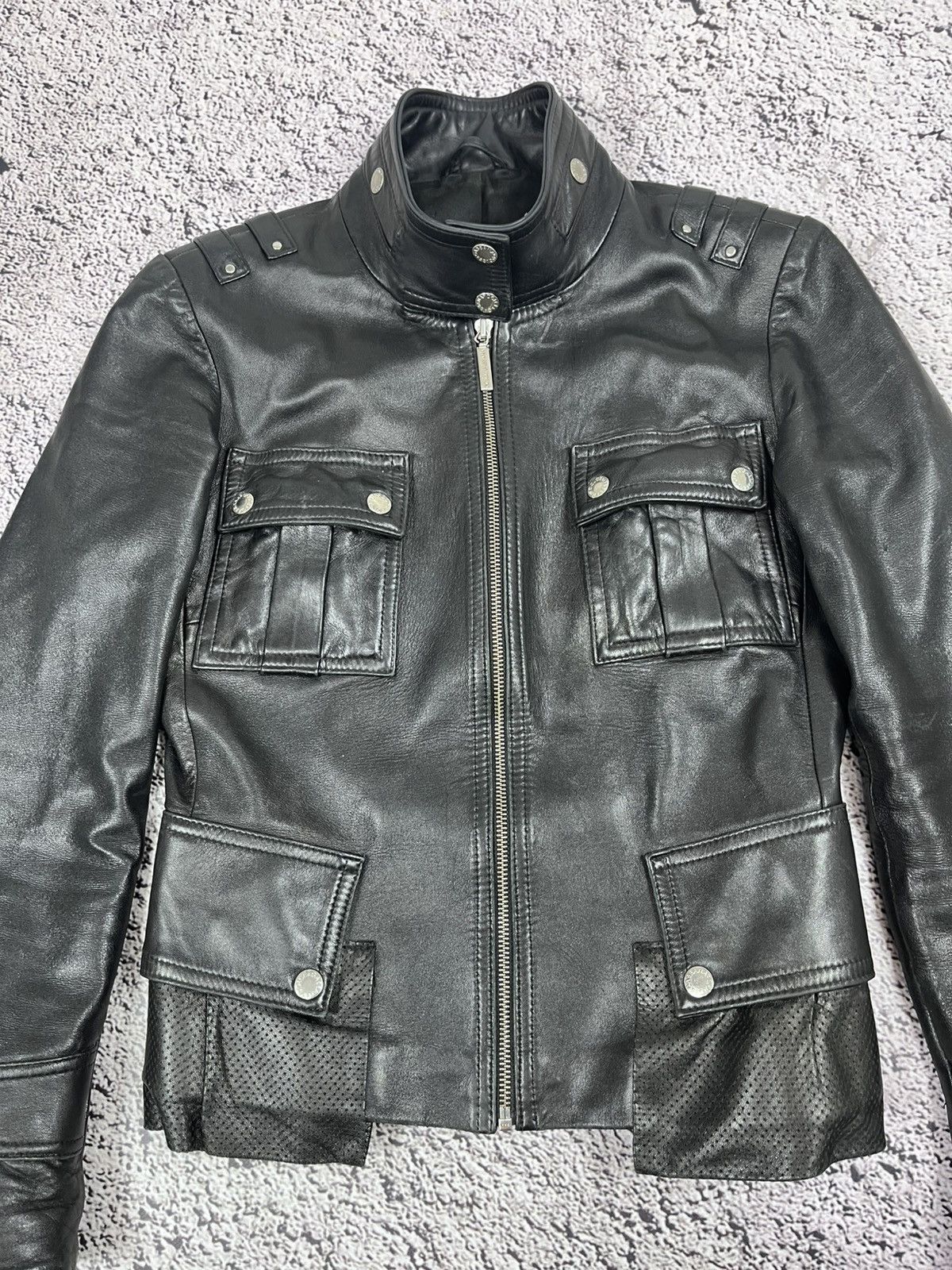 Leather Vintage D&G Style Leather Military jacket size S Avant Garde Size S / US 4 / IT 40 - 4 Thumbnail