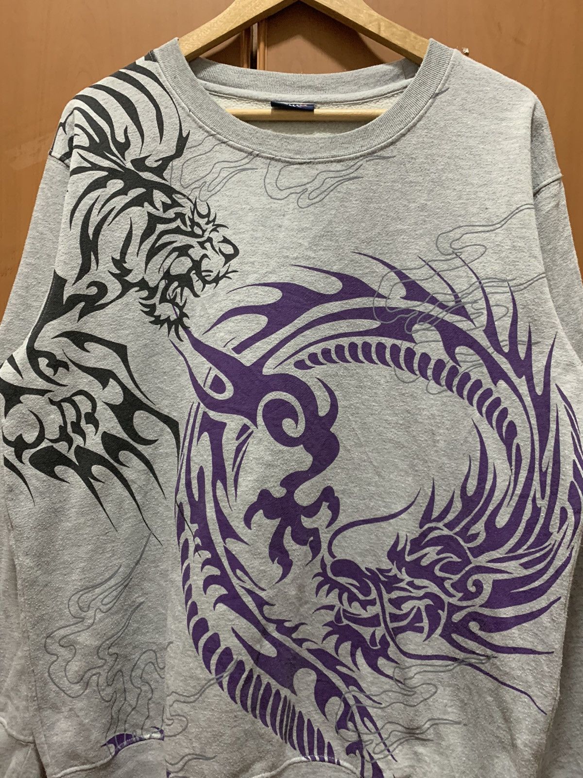 Bullet Noise Bullet Noise Tiger Dragon Big Print Sweatshirt Size US XXL / EU 58 / 5 - 7 Thumbnail