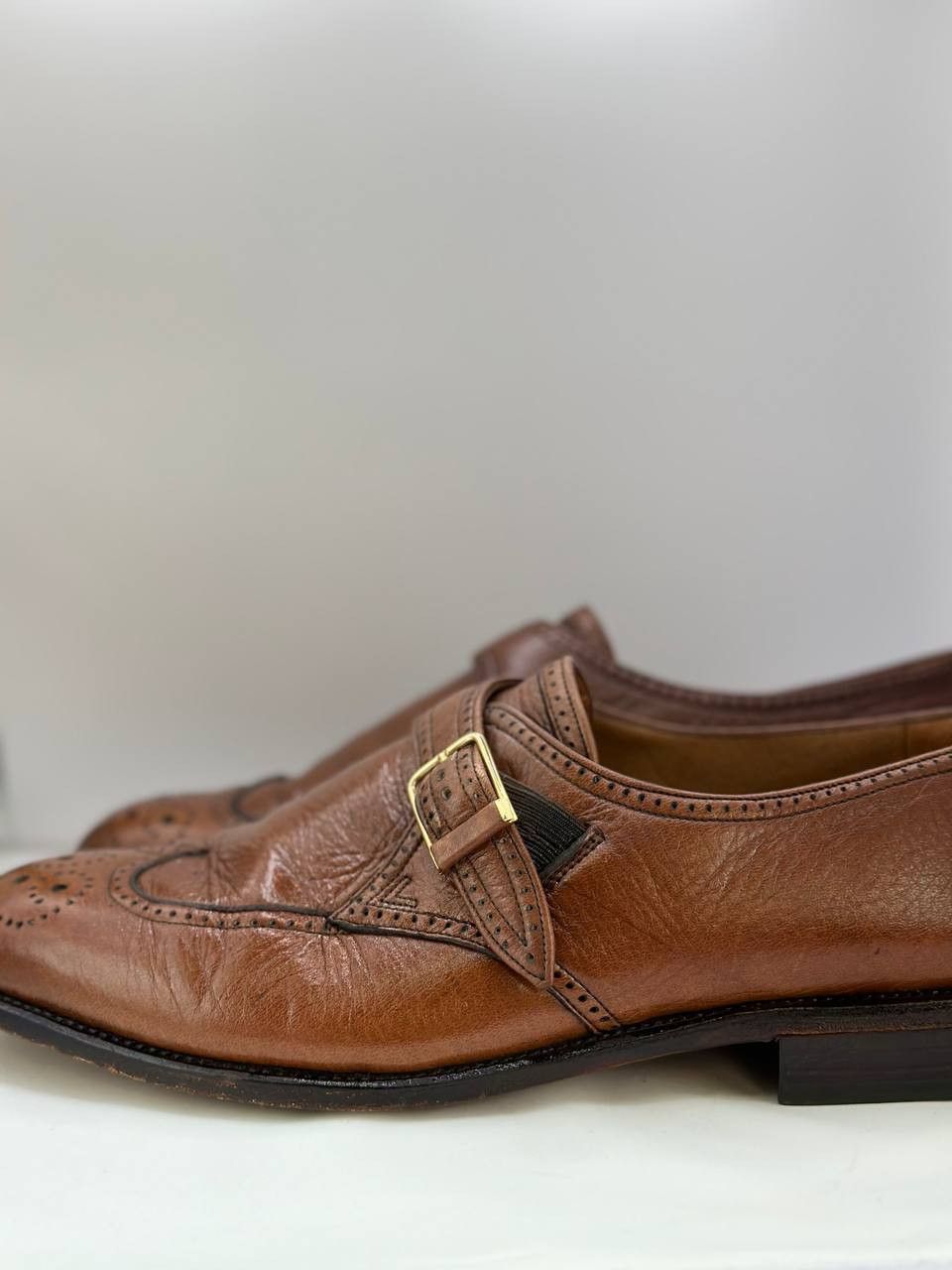 Bally Vintage Bally Goodyear Monk Strap Brogue Shoes 34037 Leather Size US 9.5 / EU 42-43 - 8 Thumbnail