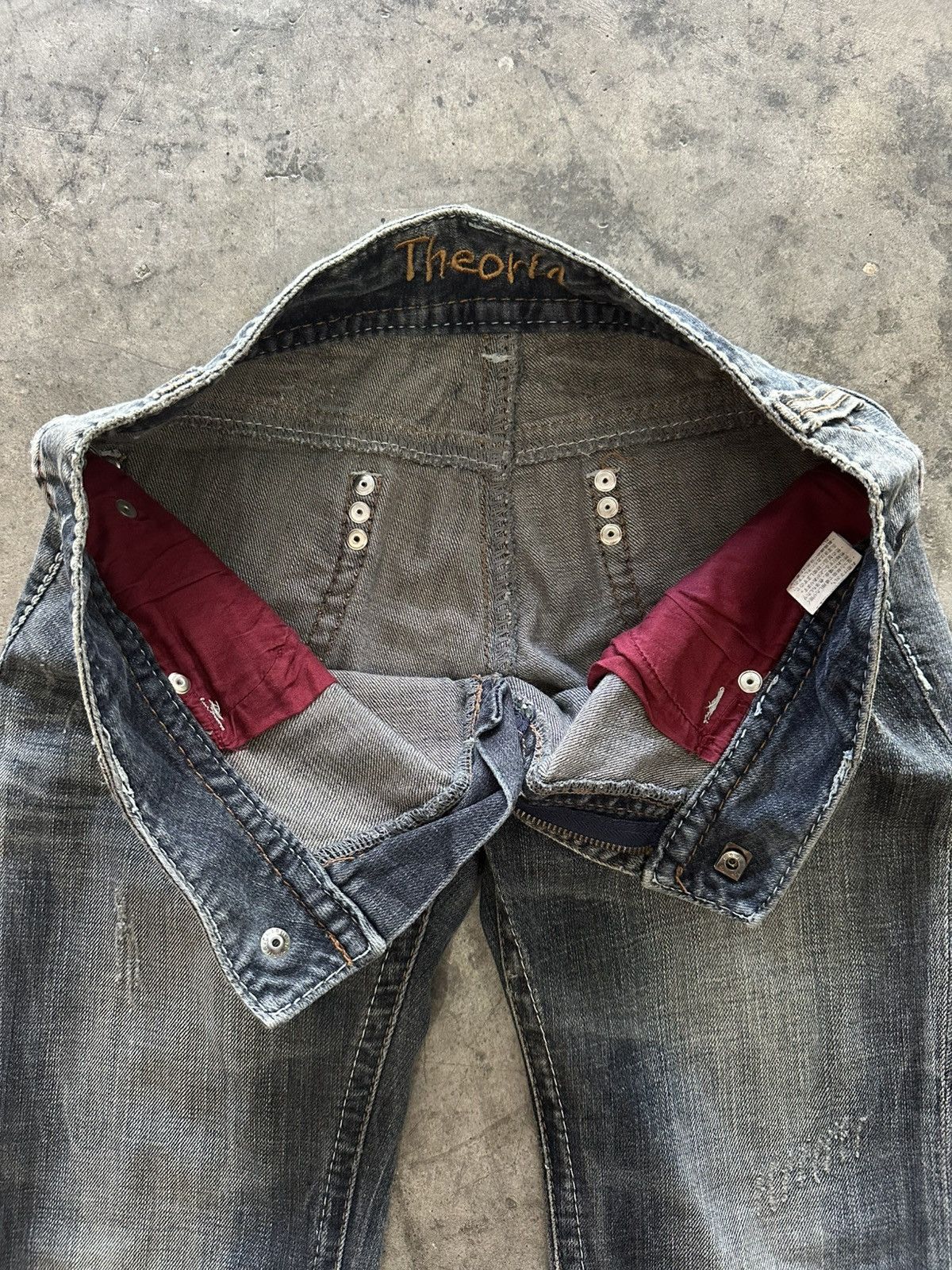 If Six Was Nine Y2K Theoria Flared Jeans Size 29" - 4 Thumbnail