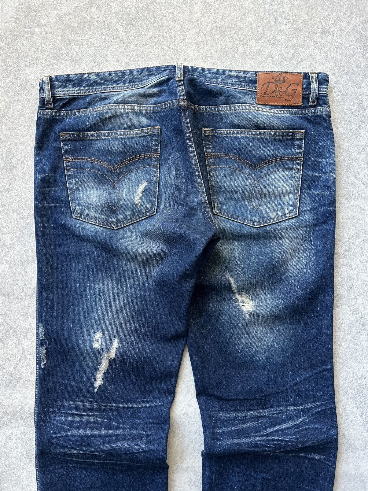 Dolce & Gabbana Vintage 00s Dolce & Gabbana Distressed Faded Denim Jeans Size US 34 / EU 50 - 6 Thumbnail