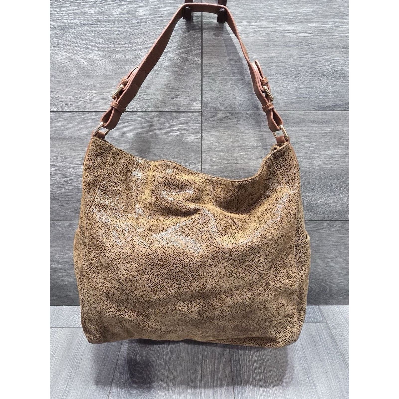 & Other Stories Sorial Sammy Snake Embossed Brown Leather Hobo Bag A000642 Size ONE SIZE - 1 Thumbnail
