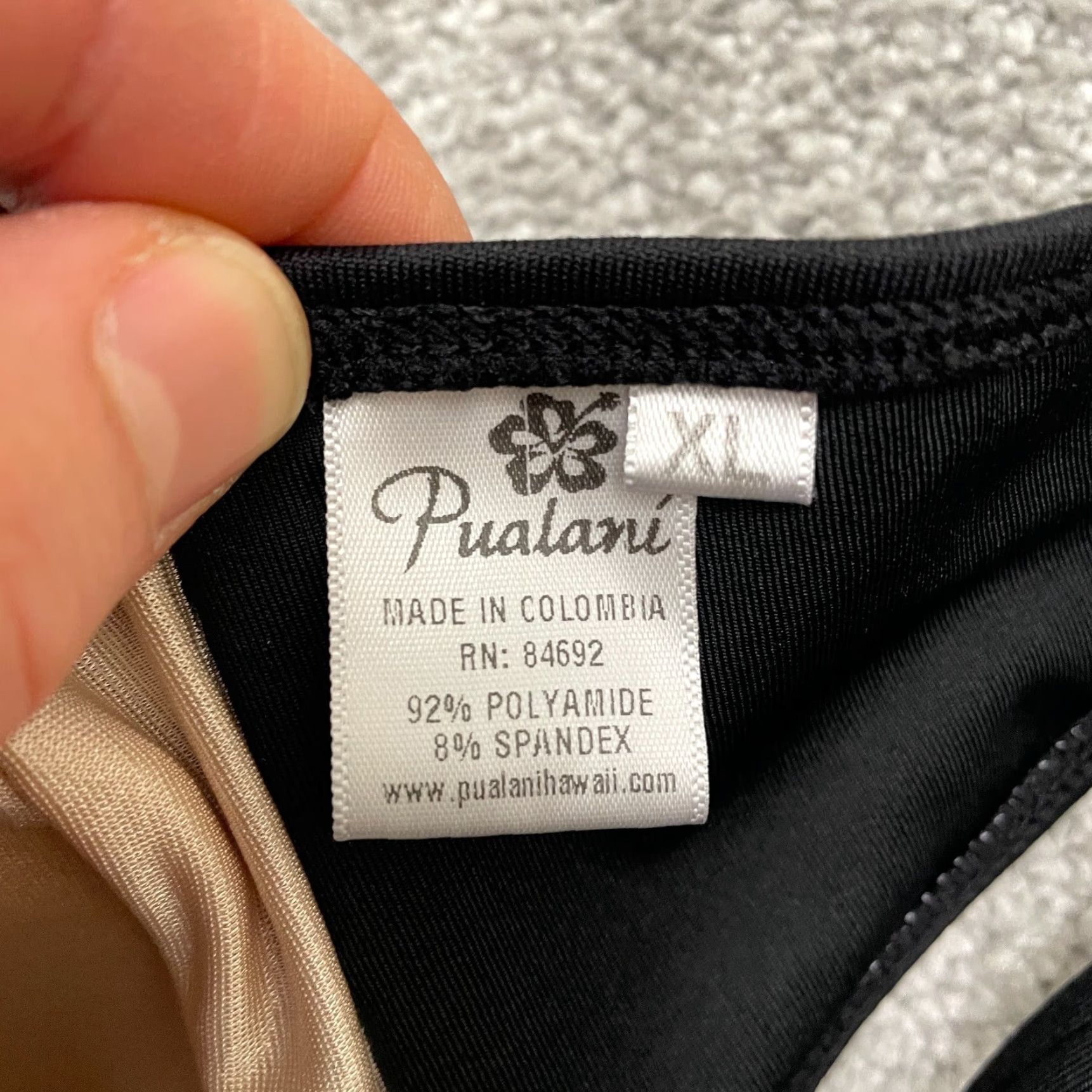Twisted X Pualani Hawaii Bikini Top Twisted Womens XL Black Padded Adjustable Swimwear Size XL / US 12-14 / IT 48-50 - 7 Thumbnail