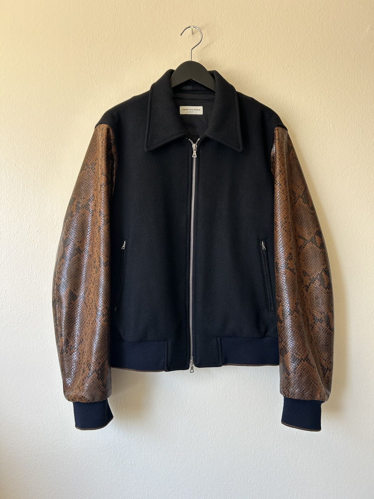 Dries Van Noten Dries Van Noten Snakeskin Bomber Jacket Size US L / EU 52-54 / 3 - 1 Thumbnail