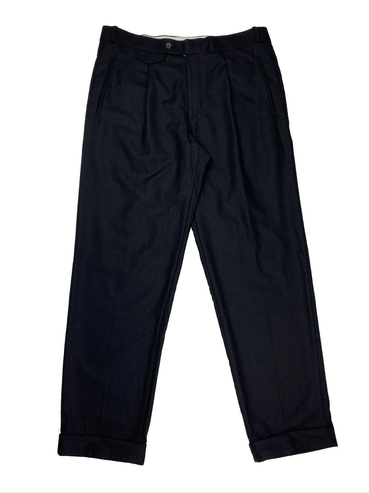 Ermenegildo Zegna ERMENEGILDO ZEGNA MENS CLASSIC DRESS PANTS WOOL TROUSERS Size US 34 / EU 50 - 1 Thumbnail