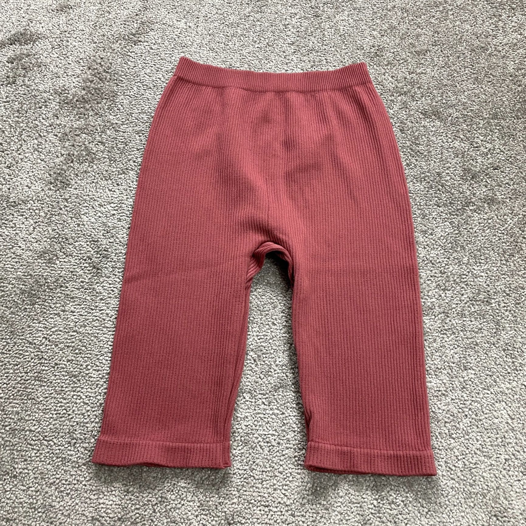 Pinko COTTON CANDY Juniors M Pink Cropped Leggings Athletic Yoga Activewear Size 32" / US 10 / IT 46 - 2 Thumbnail