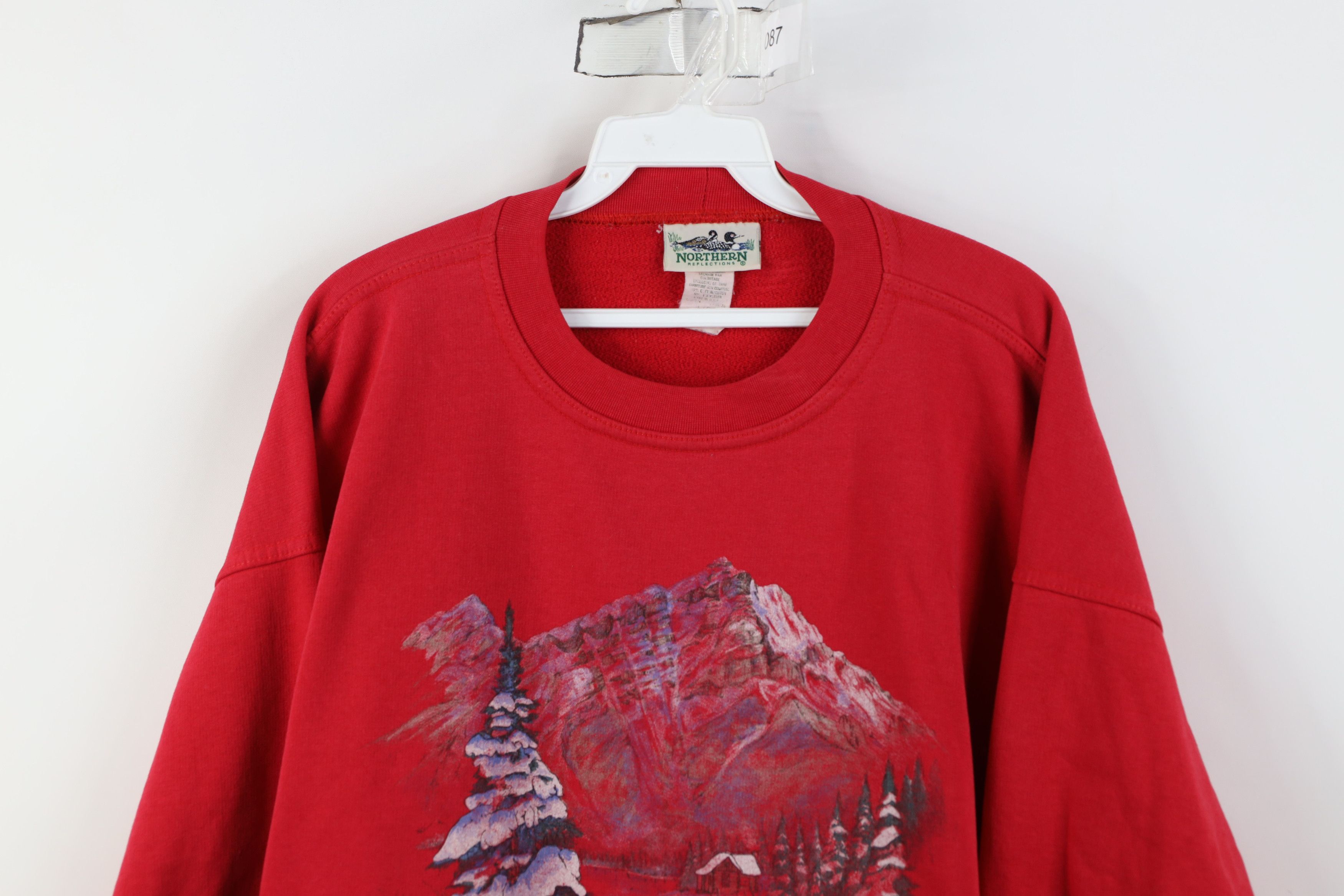 Vintage Vintage 90s Streetwear Winter Mountains Nature Sweatshirt Size L / US 10 / IT 46 - 2 Thumbnail