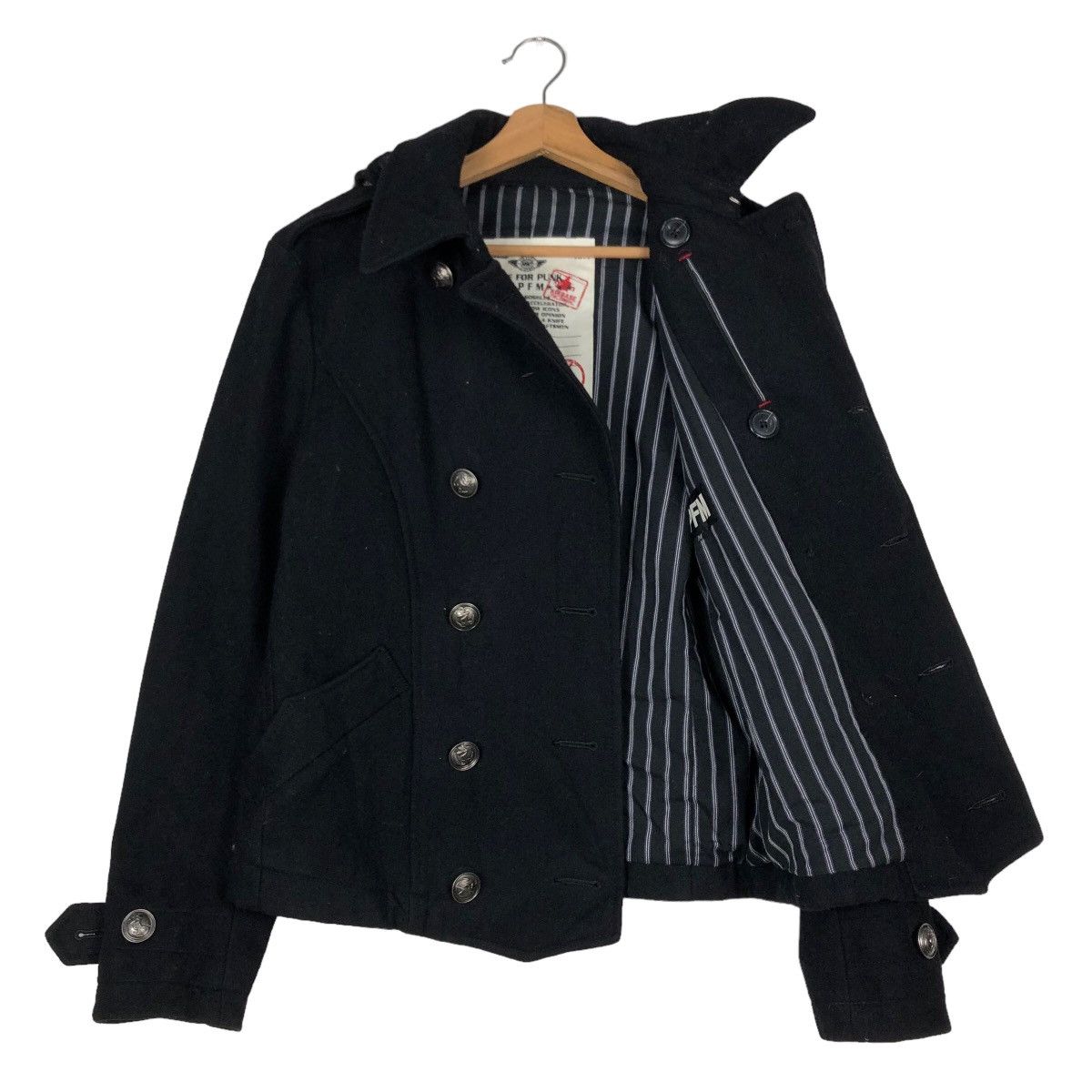 If Six Was Nine 🔥Cropped Biker Jacket Wool PPFM Japan Mink Fur Hoodie Size US M / EU 48-50 / 2 - 11 Thumbnail