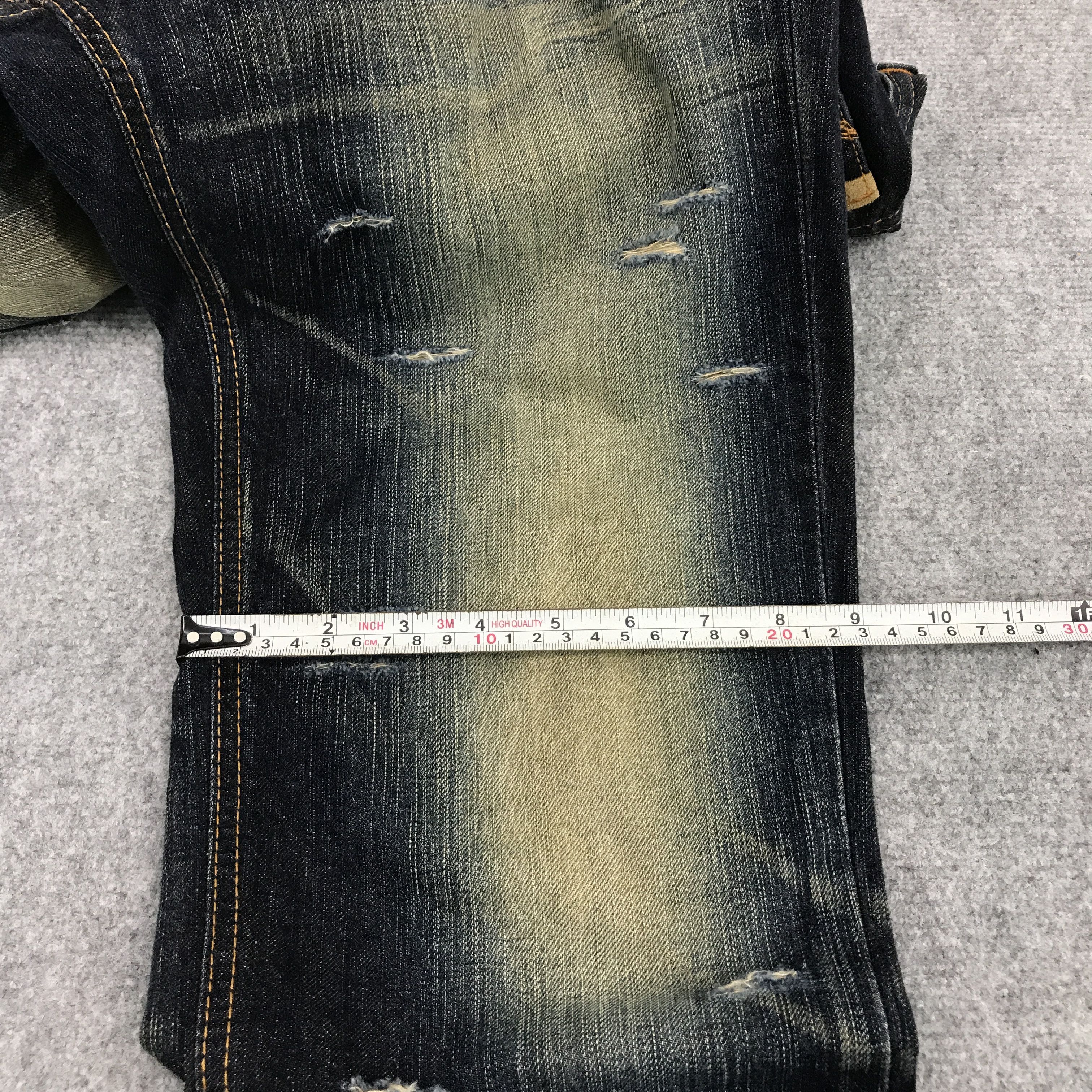 Edwin × Japanese Brand Flare Edwin Japan design Bootcut distressed denim pants Size US 30 / EU 46 - 8 Thumbnail