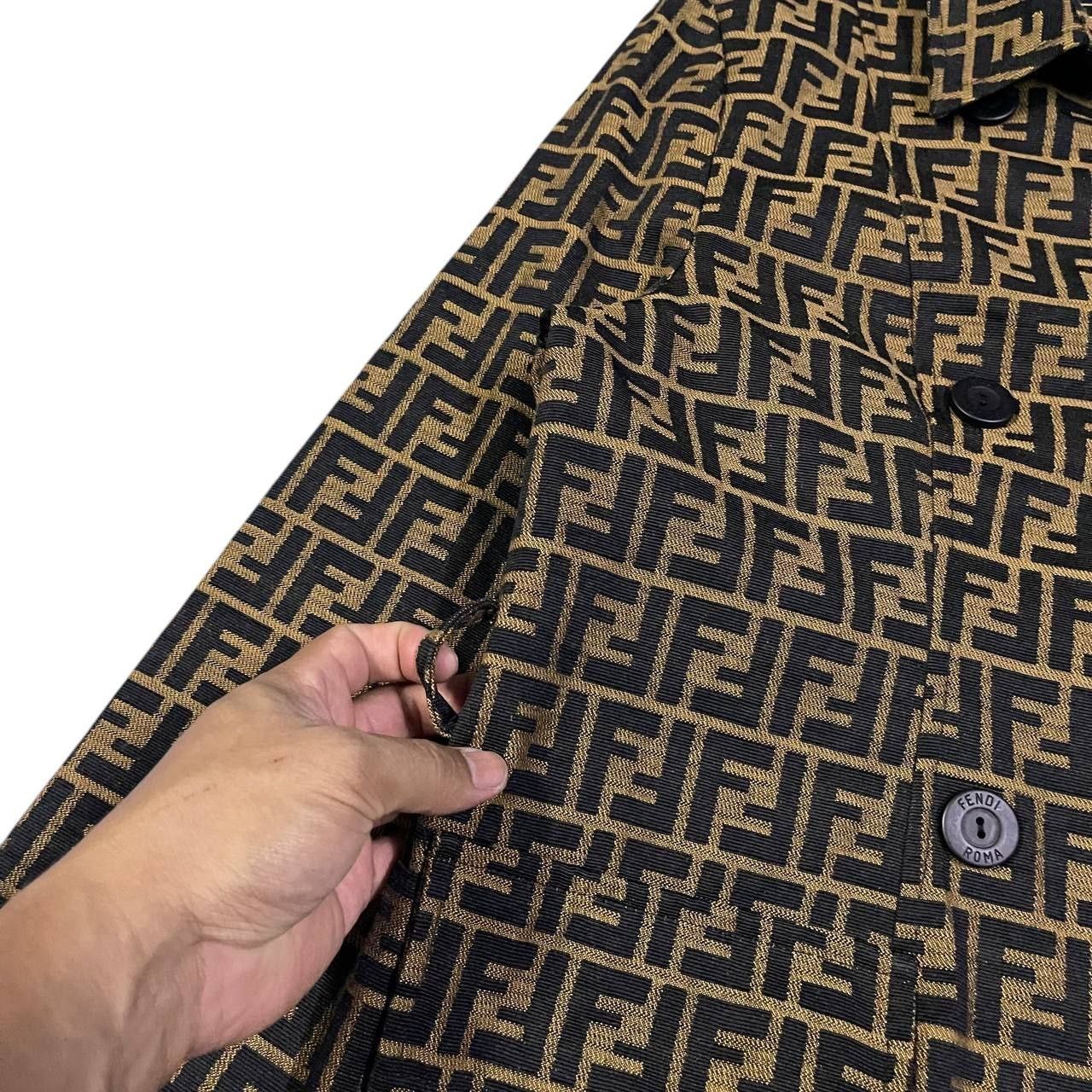 Fendi Vintage Fendi Zucca Monogram Brown Jacket Size S / US 4 / IT 40 - 7 Thumbnail