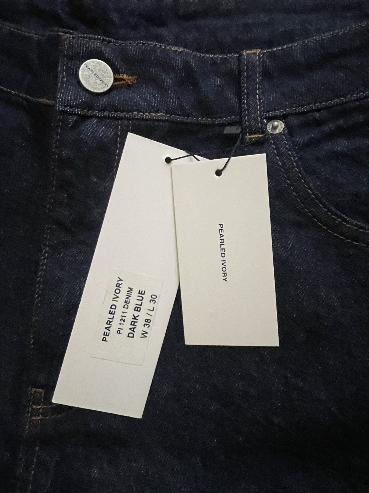 Pearled Ivory PI 1211 Blue Denim Size US 38 / EU 54 - 2 Thumbnail