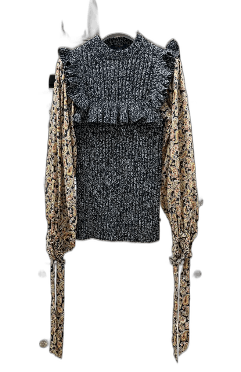 Louis Vuitton Louis Vuitton Knit Sweater With Floral Sleeves Size US M / EU 48-50 / 2 - 1 Thumbnail