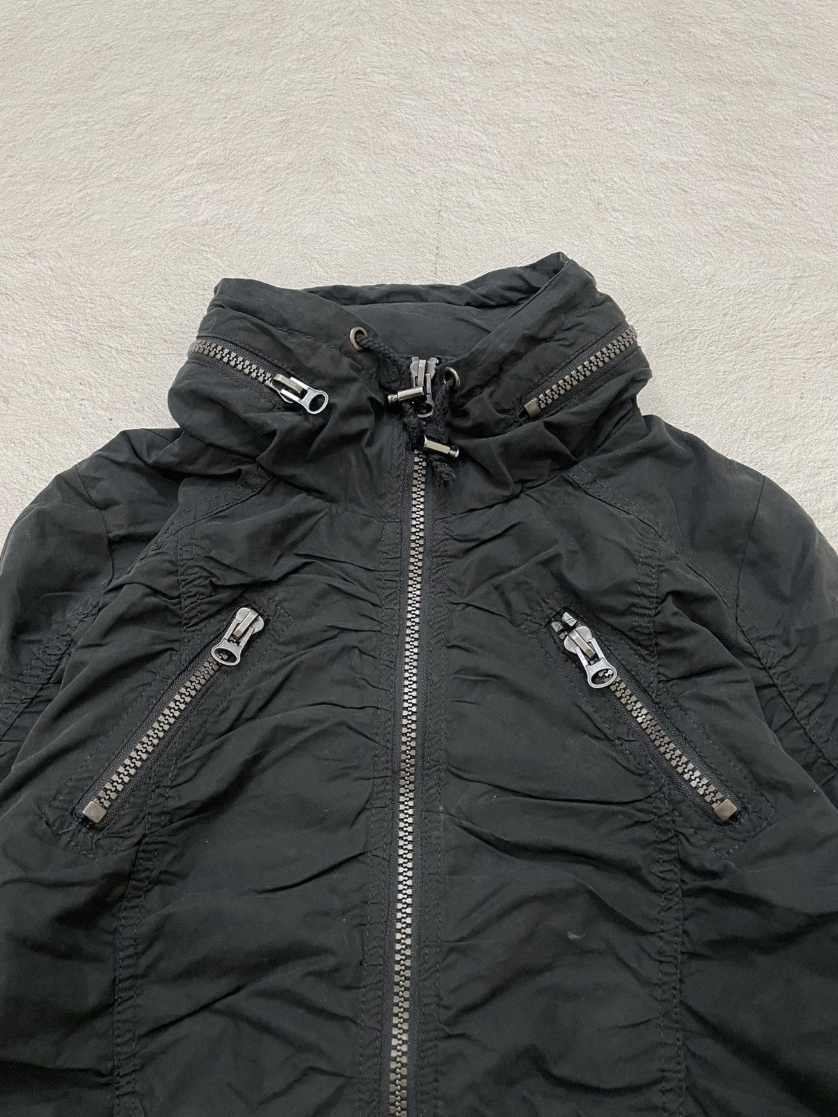 Japanese Brand 00s Japan Black Multi-Zip Hooded Jacket Tech Biker vkei LGB Size US M / EU 48-50 / 2 - 3 Thumbnail