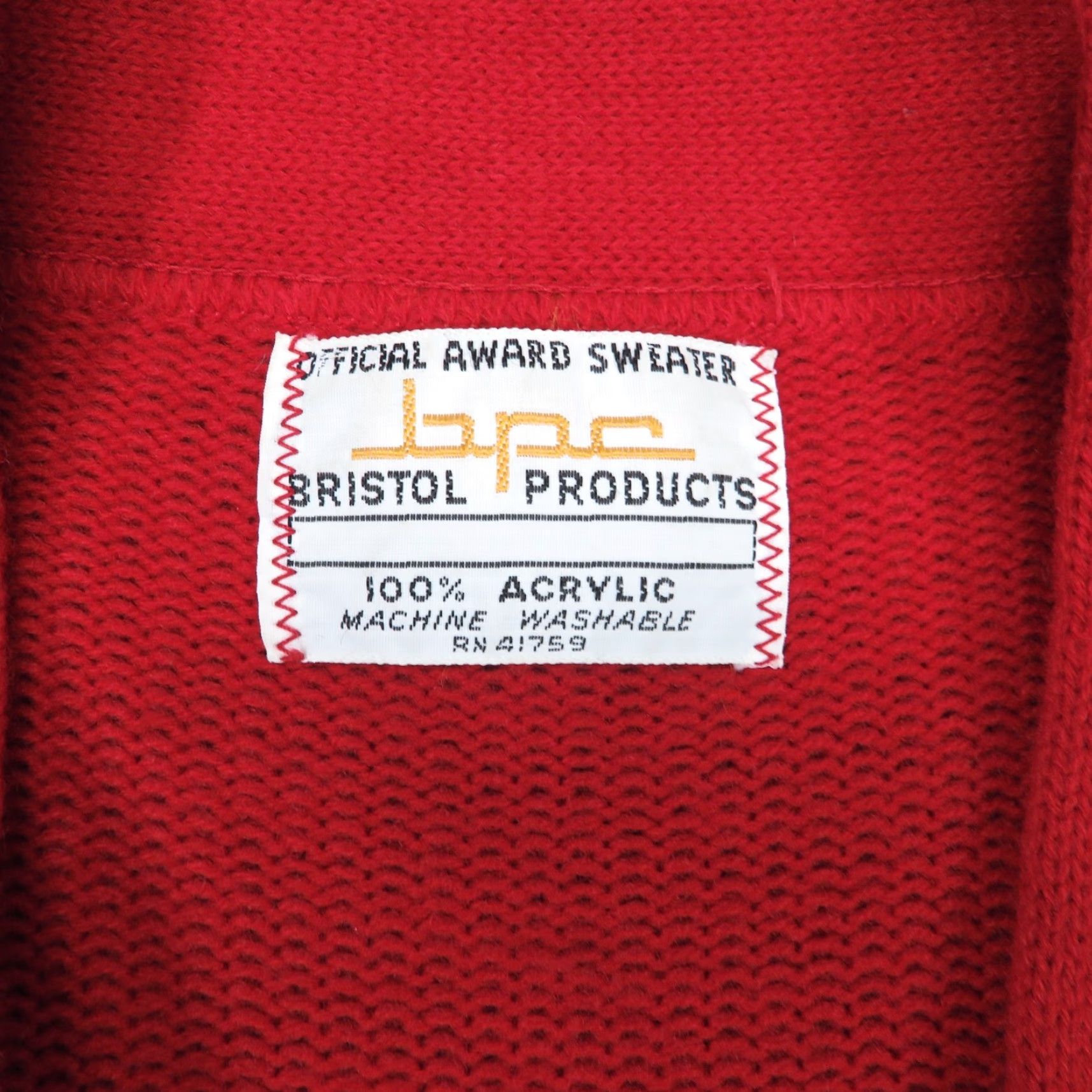 Vintage VINTAGE Varsity Sweater 70s Mens Small Red Gray BHS Knit Cardigan Letterman Shirt Size US S / EU 44-46 / 1 - 7 Thumbnail