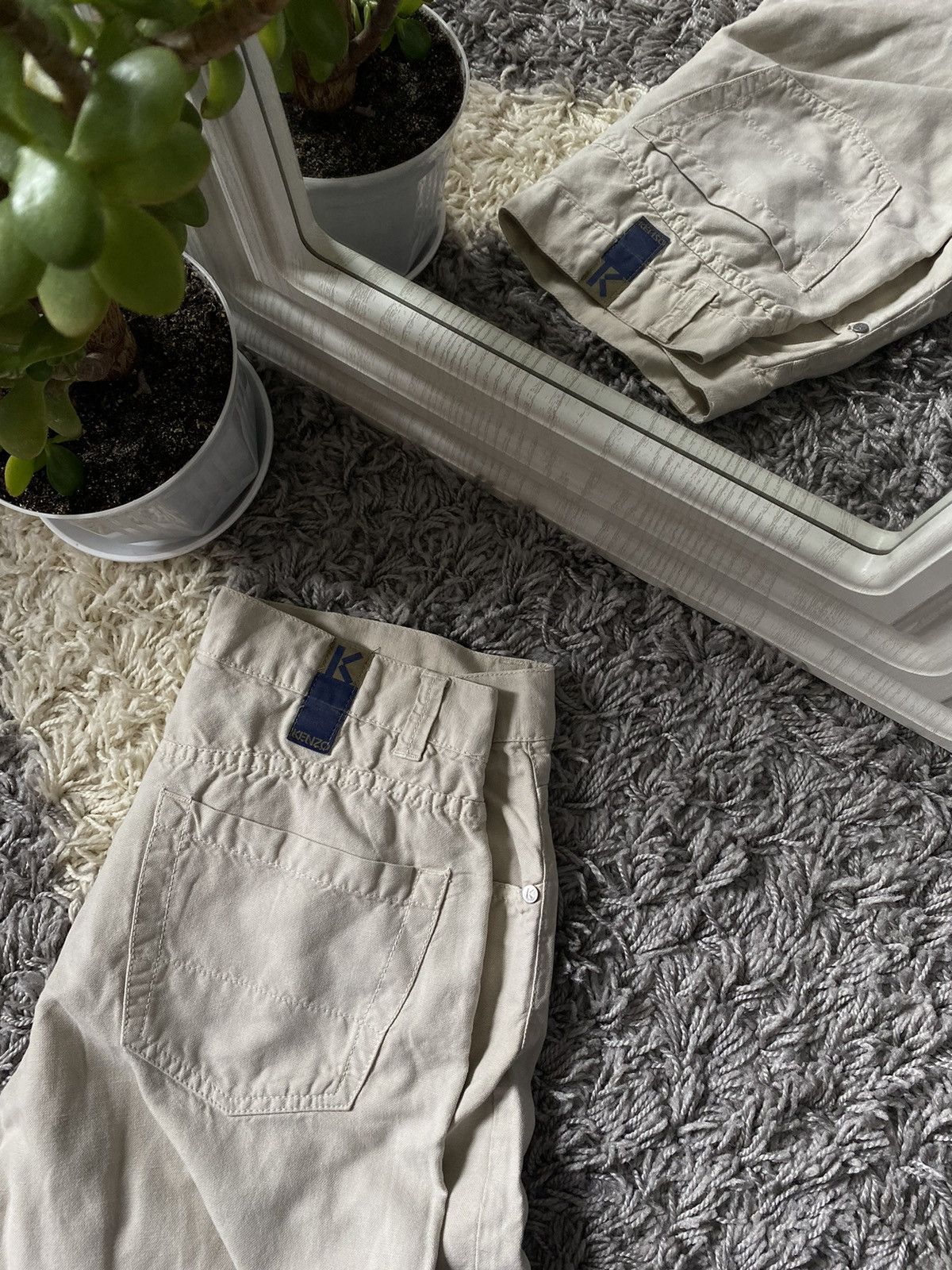 Kenzo × Vintage Kenzo homme linen pants vintage Size US 34 / EU 50 - 5 Thumbnail