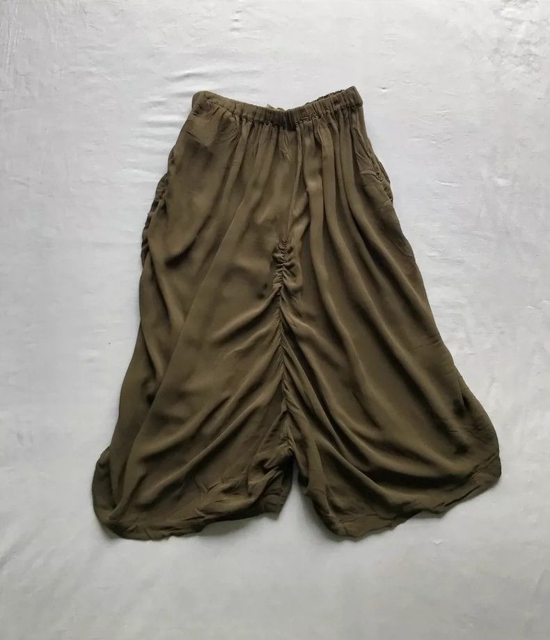 Comme des Garcons Comme Des Garcons size S Green silk modeling pants with pi Size 23" - 4 Thumbnail