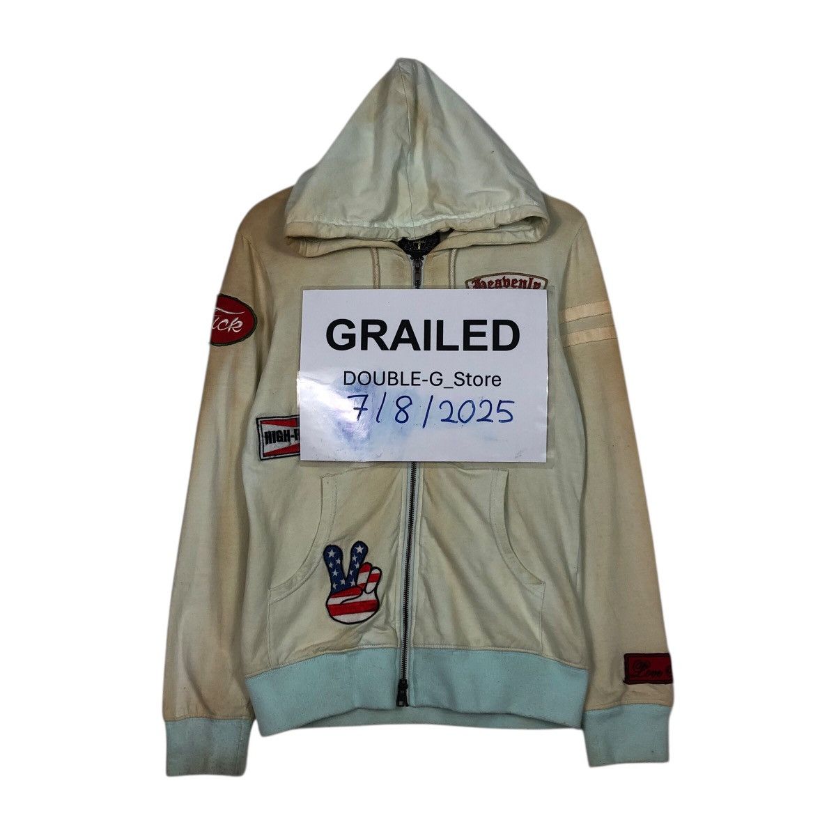 Hysteric Glamour 📌Riot Japan Zipper Hoodie Punk Design Biker Style Size US M / EU 48-50 / 2 - 1 Thumbnail