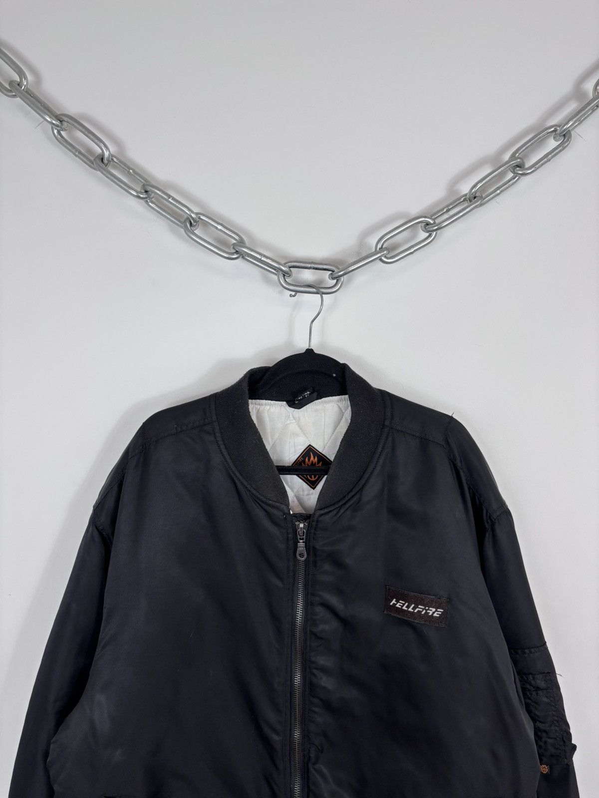 Other Hellfire Club Vintage Black Racing MA-1 Flight Bomber Jacket Size US XXL / EU 58 / 5 - 2 Thumbnail