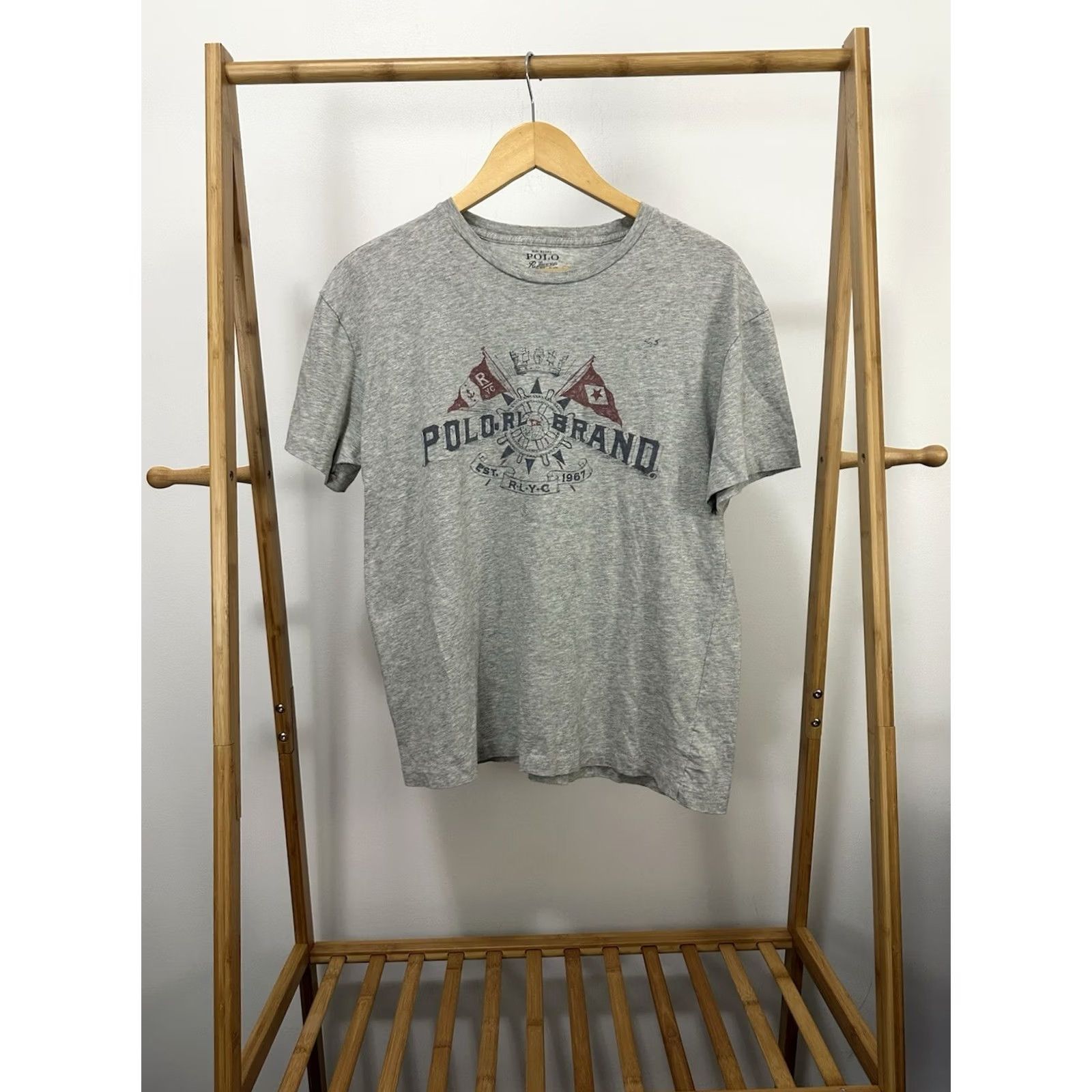 Polo Ralph Lauren Polo Ralph Lauren RLYC Nautical Yacht Club Flag Thin T-Shirt Size S Gray Men Short Sleeve Shirt XS? Size US S / EU 44-46 / 1 - 2 Thumbnail