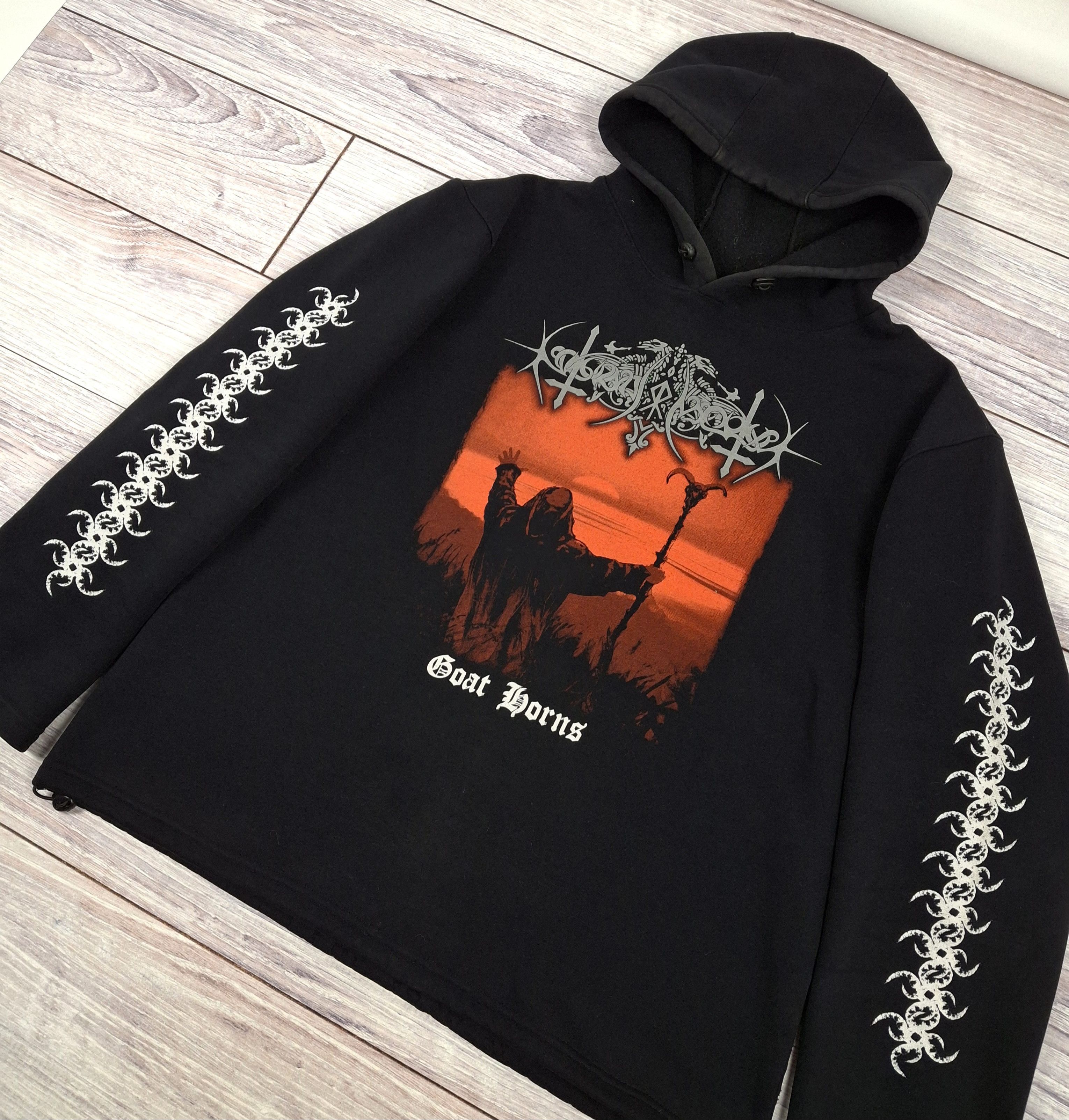Band Tees × Vintage Nokturnal Mortum - Goat Horns original vintage hoodie 00s Size US XL / EU 56 / 4 - 2 Thumbnail