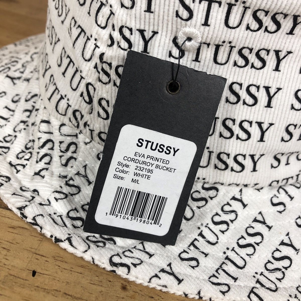 Stussy × Vintage Stussy Eva Printed Corduroy Bucket Size ONE SIZE - 4 Thumbnail