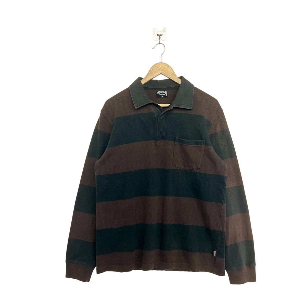 Stussy Stüssy Heavyweight Striped Rugby Polo Shirt Size US M / EU 48-50 / 2 - 1 Thumbnail