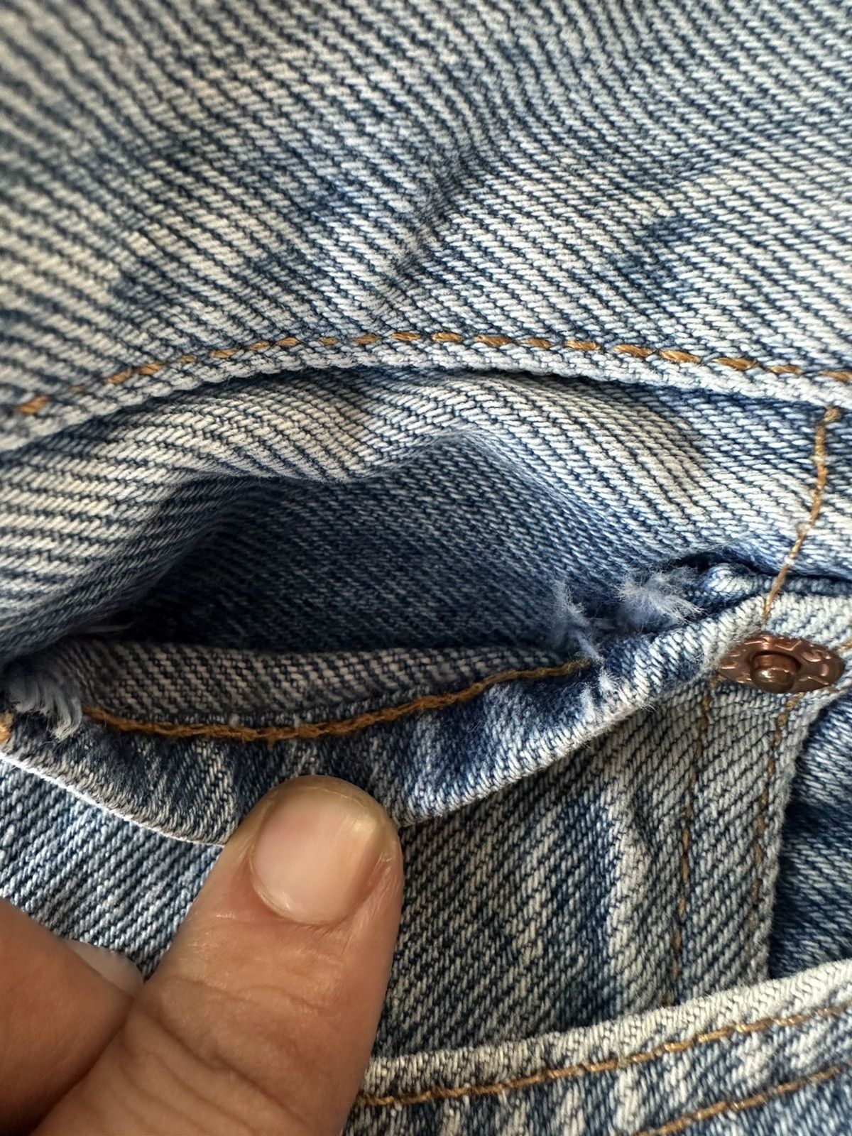 Levi's Levis 501 Made in Usa Vintage Denim 36x28.5 D538 Size US 35 - 12 Thumbnail