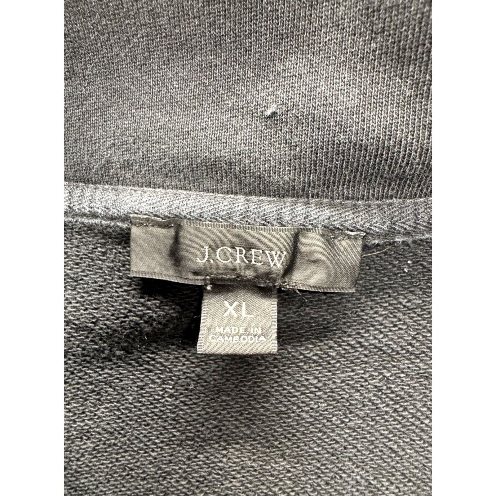 J.Crew J.Crew Black Half-Zip Sweatshirt XL Re-Imagined Collection 100% Cotton Pullover Unisex Adults Mens Womens Girls Boys Size US XL / EU 56 / 4 - 4 Thumbnail