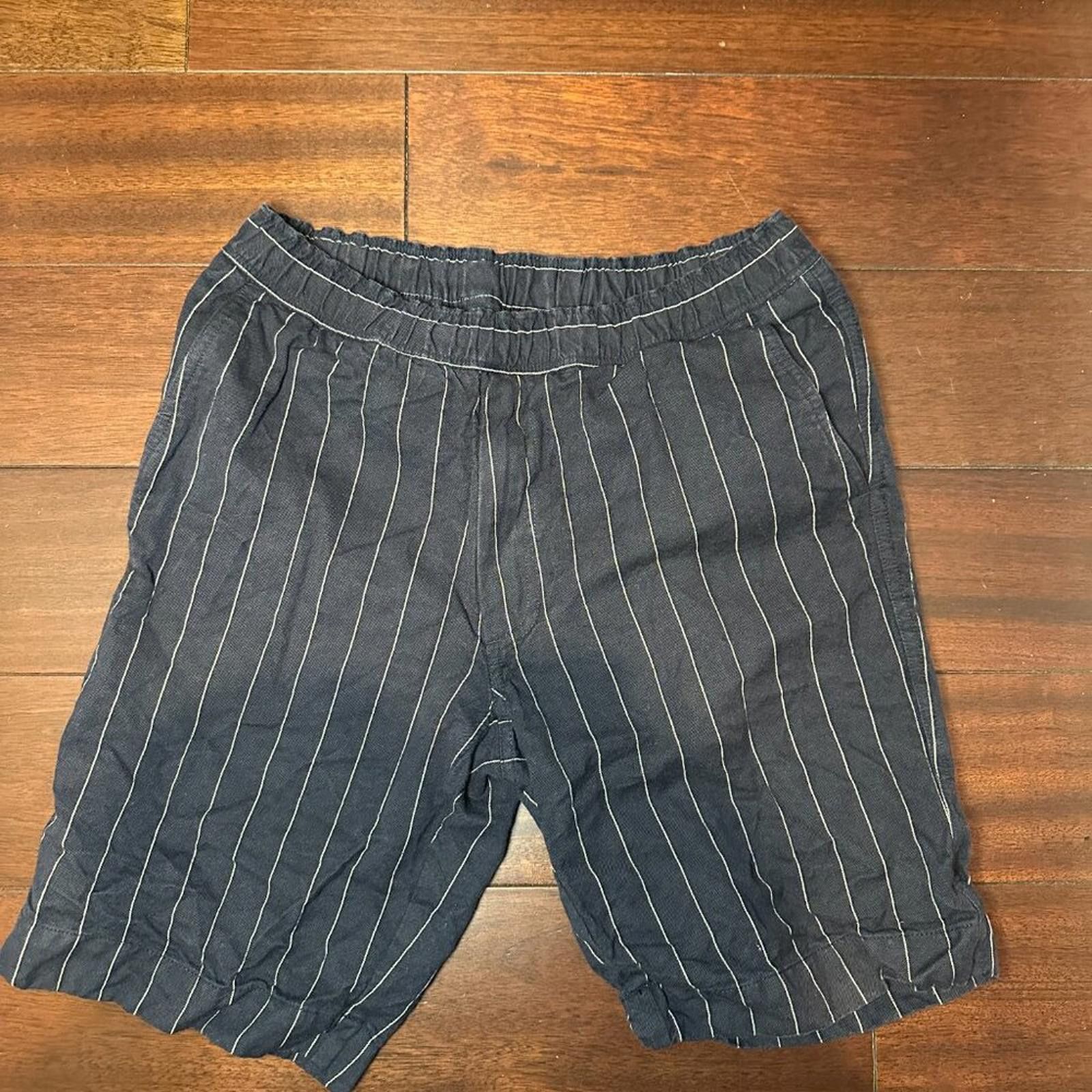 Our Legacy Our Legacy Men’s Pinstripe Shorts – Navy/White – Size 46 Size US 44 / EU 60 - 2 Thumbnail