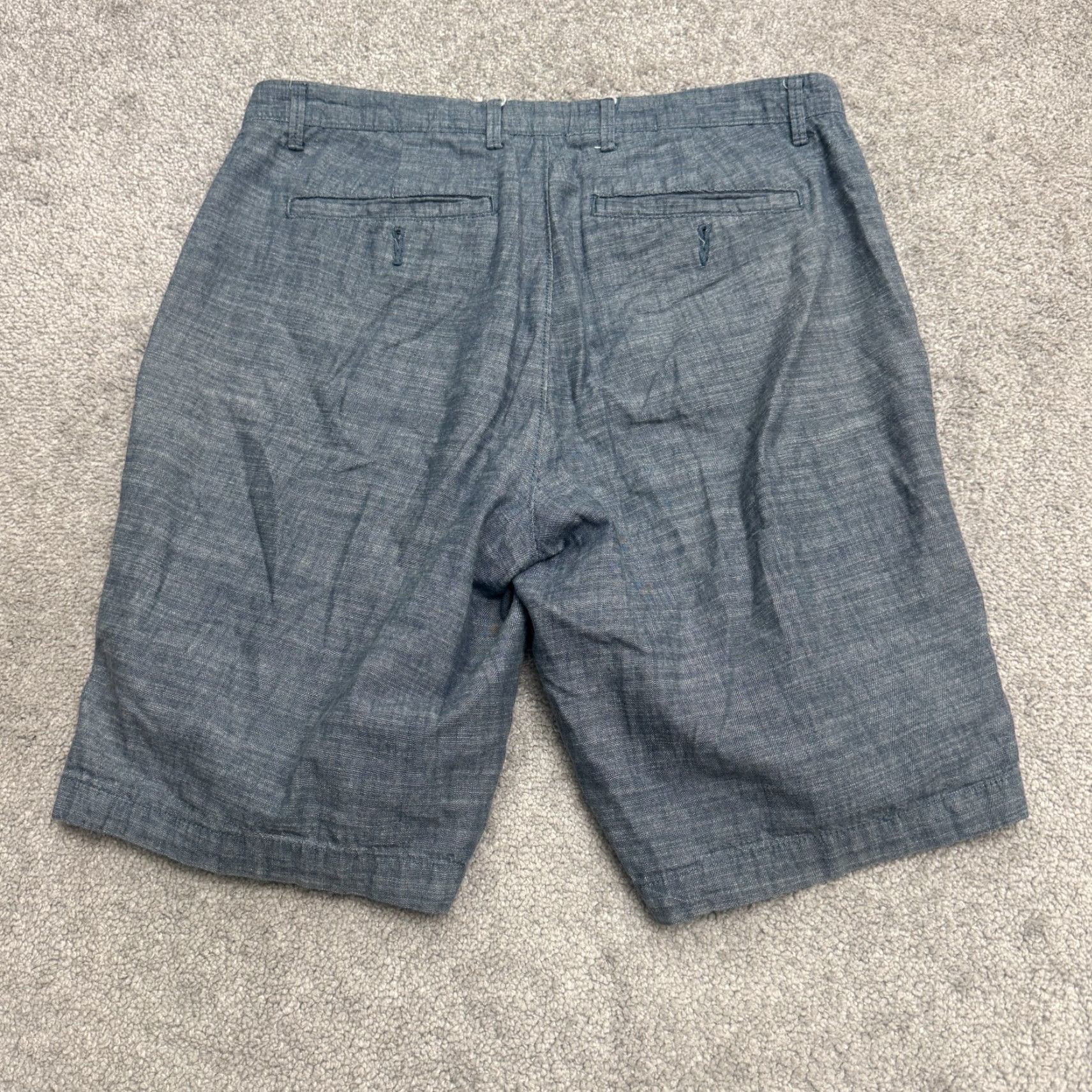 Vintage Goodfellow & Co Chino Shorts Mens 32 Blue 100% Cotton Casual Pockets Belted Flat Front Mid Rise Regular Fit Outdoor Preppy Vintage No Size US 32 / EU 48 - 2 Thumbnail